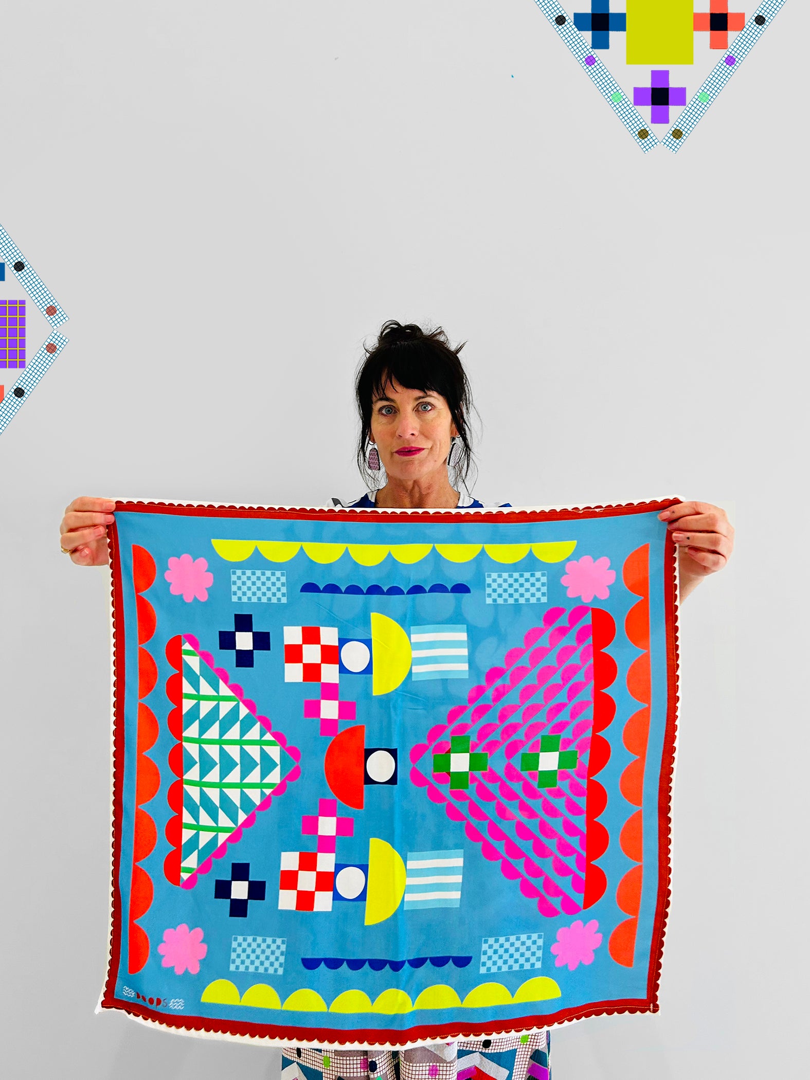 The Stitch Weave Patchwork  95% cotton 5% Silk Scarf