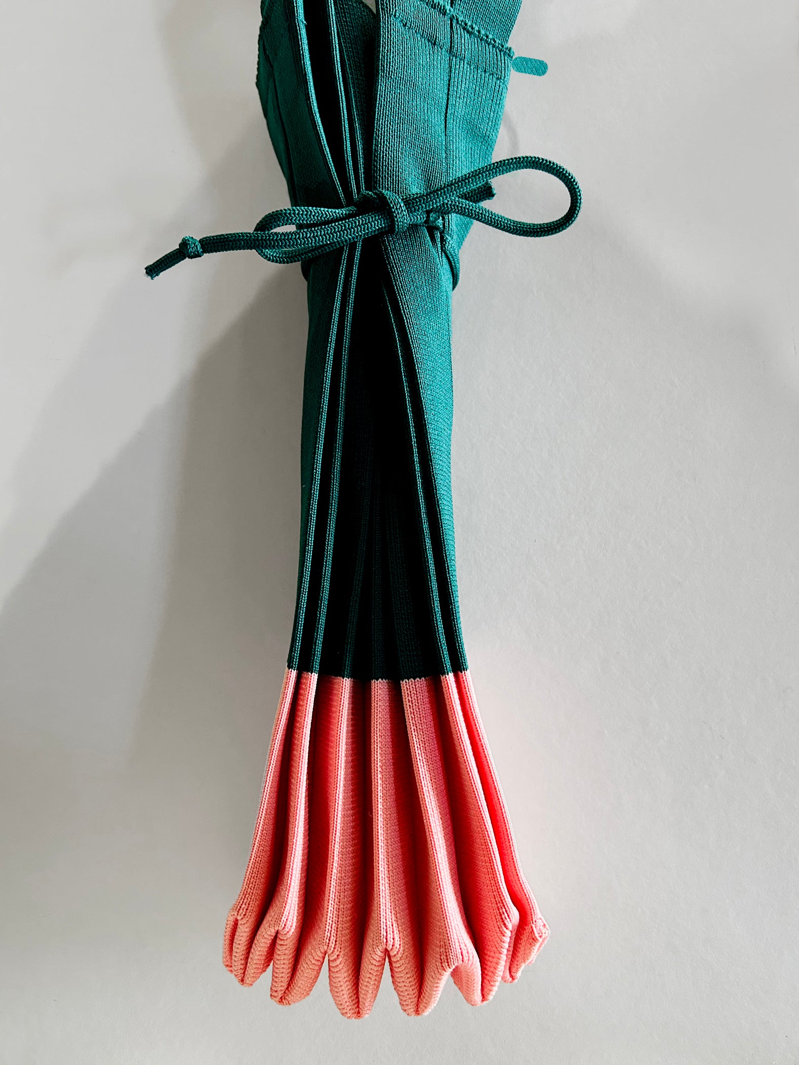 Stitch Olive+Peach foldable bag
