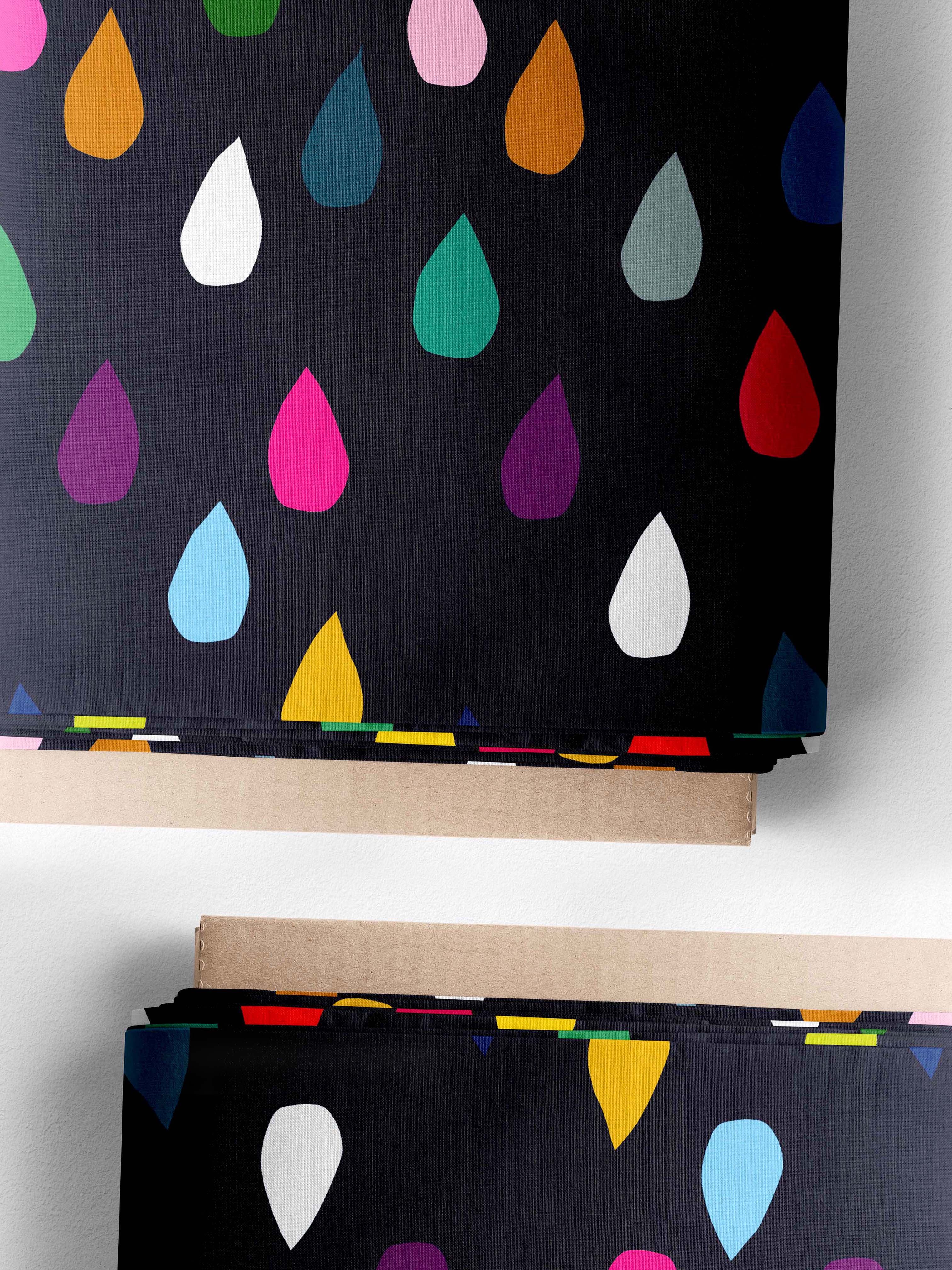 Doops Drops (dark navy) jersey (CUT PIECE 90CM $7)