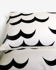 Set of 2 Linen Wave pillow cases (screen printed) original doops piece