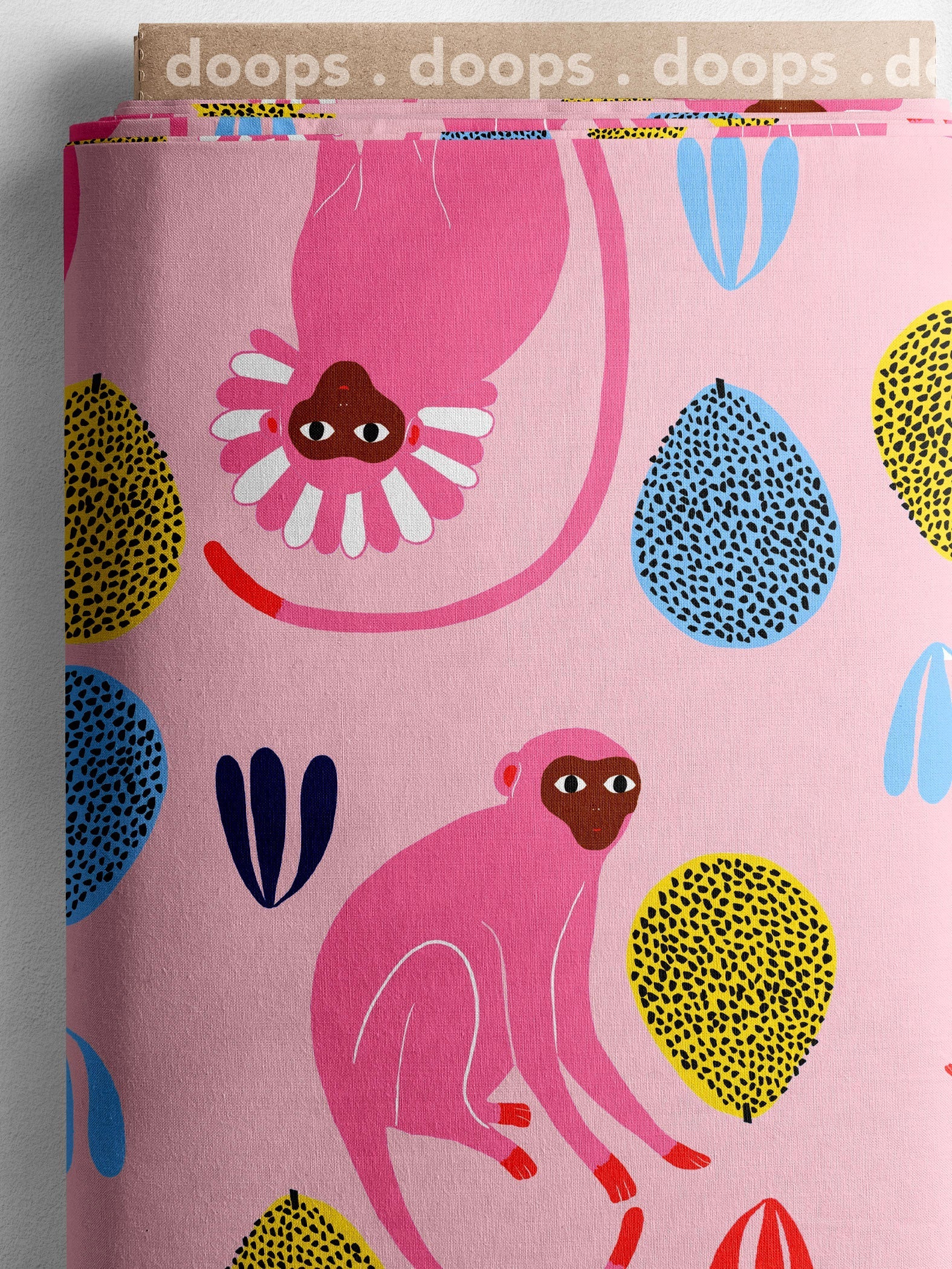 Pink Monkey VOILE (CUT PIECE 60CM)