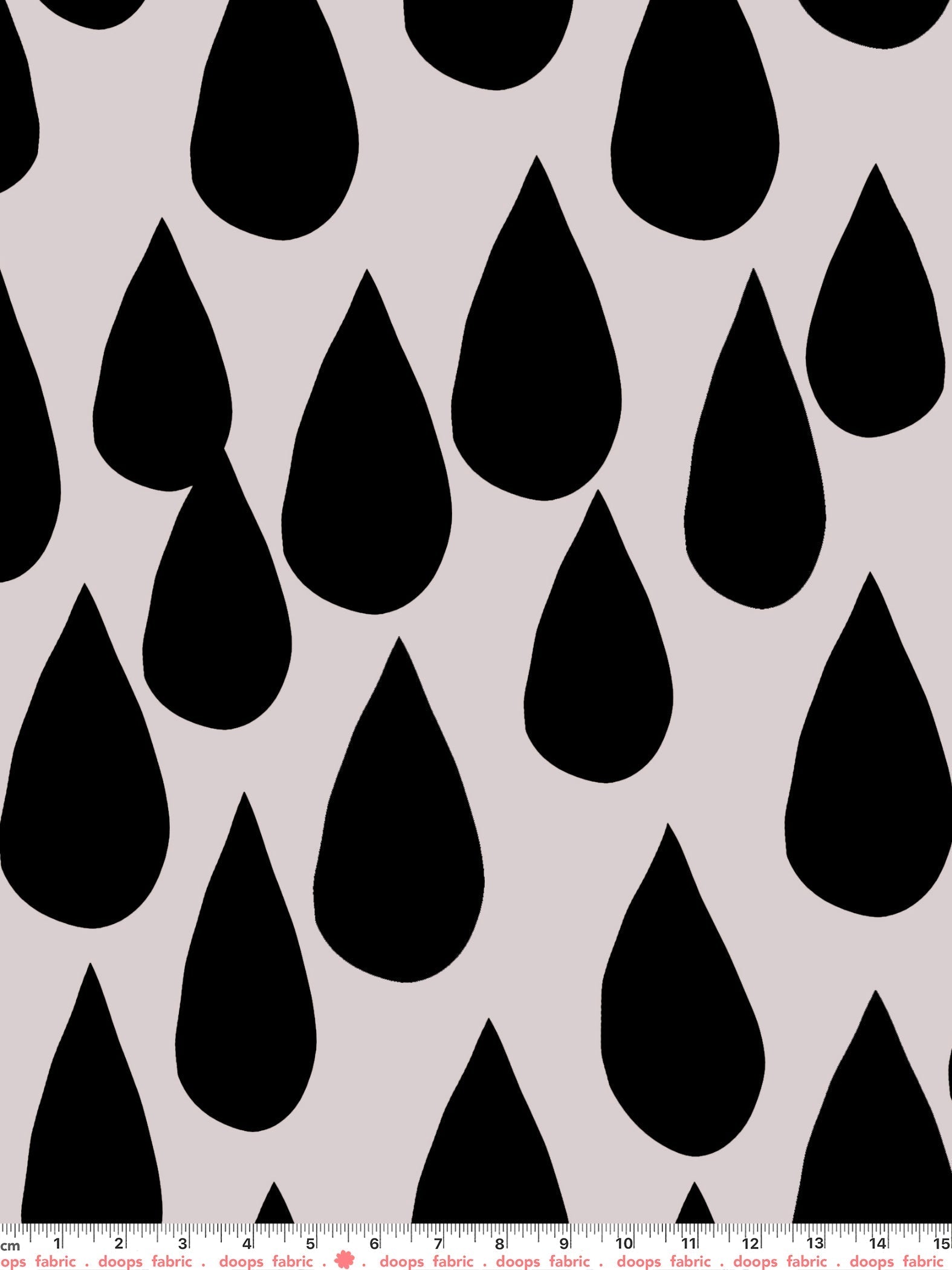 Drops (black) organic cotton linen (CUT PIECE 2M $25)