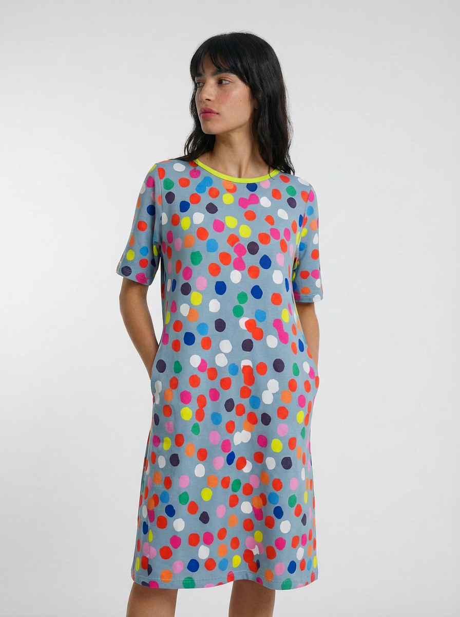 Paint Dot Jersey Dress