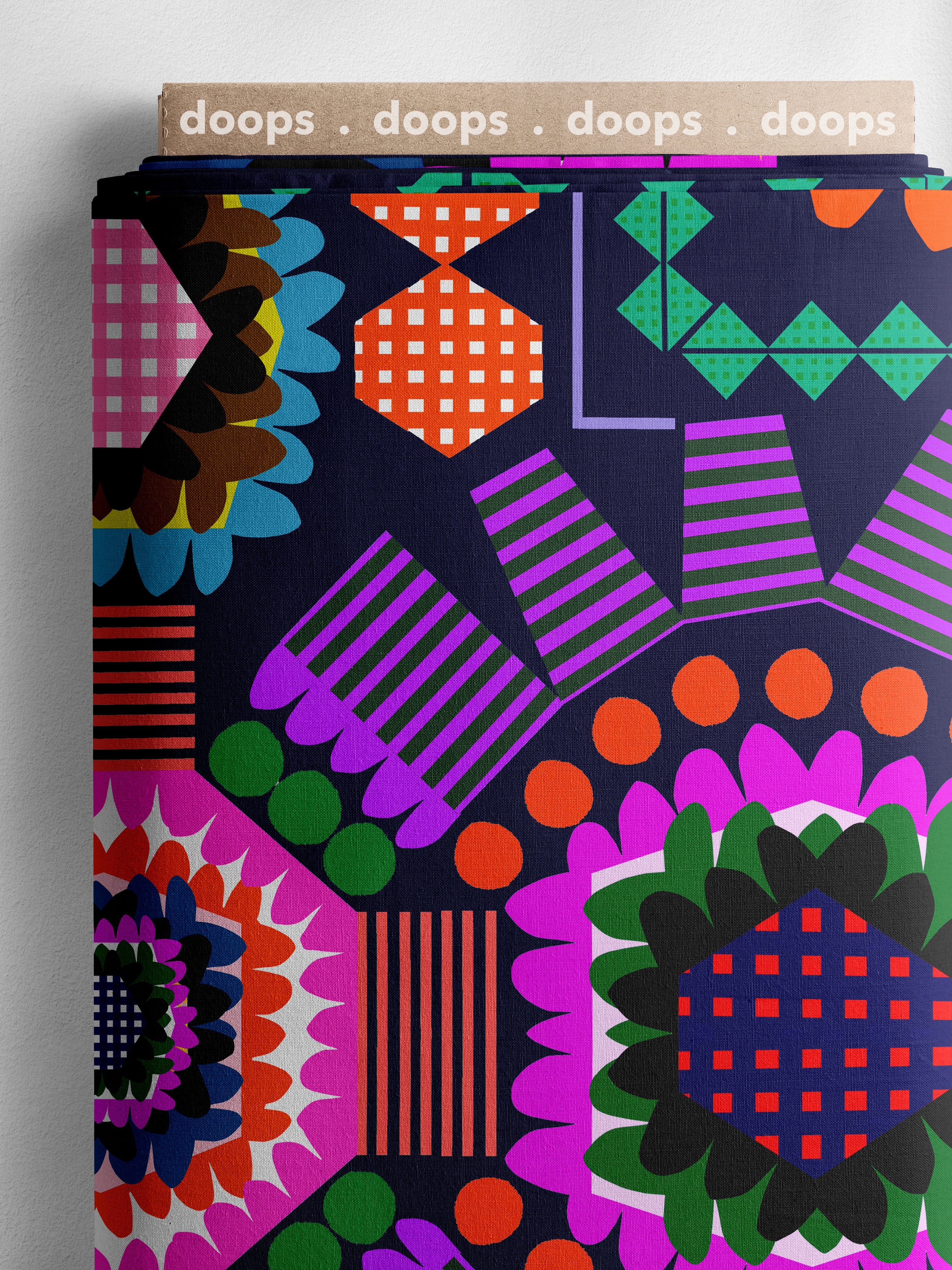 Florence Flower cotton linen (cut piece 50cm)