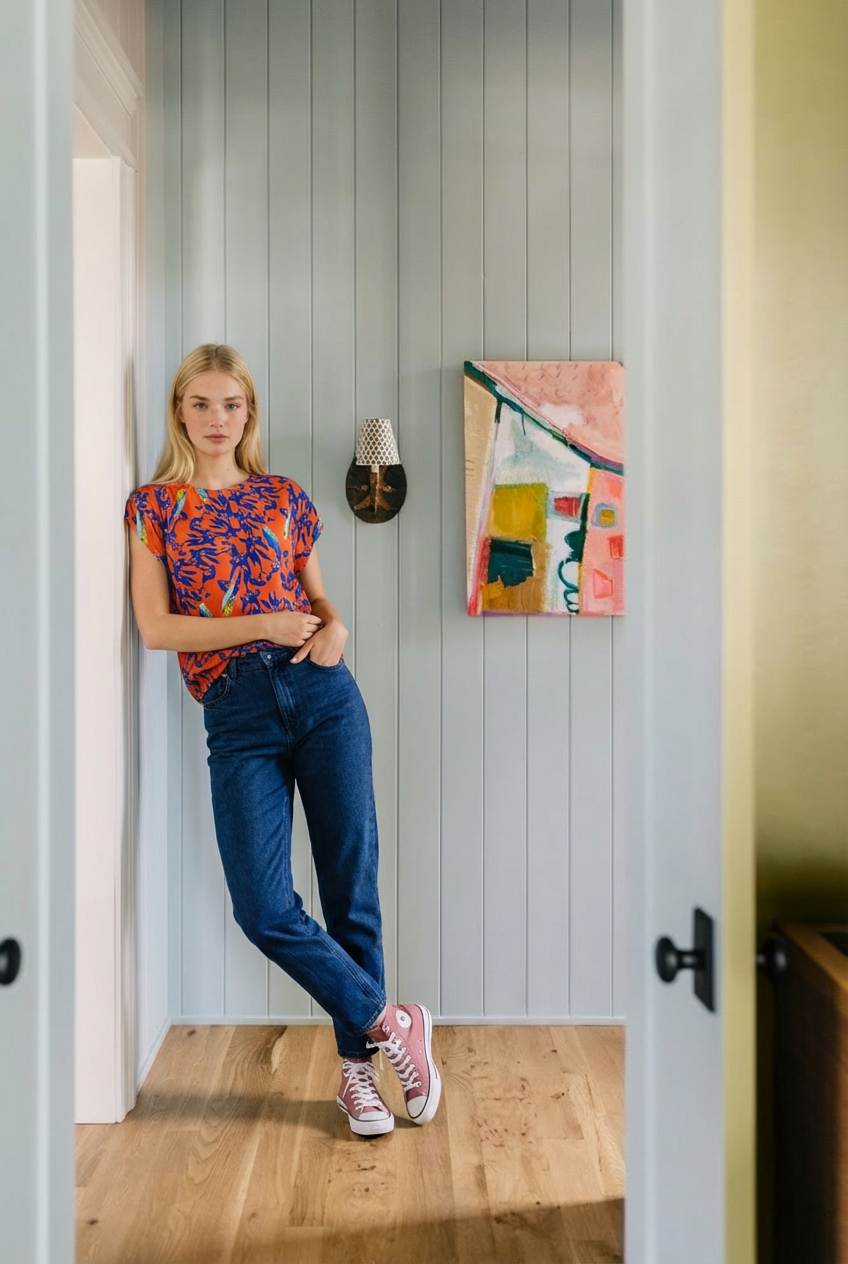 Gum Blossom cotton top