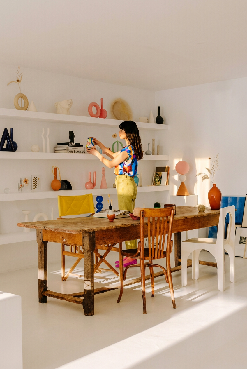 The Artist Way Splat cotton linen top