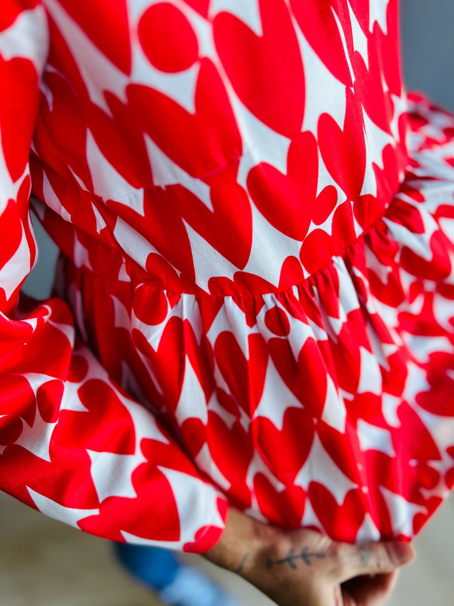 Sweet Red Hearts cotton top