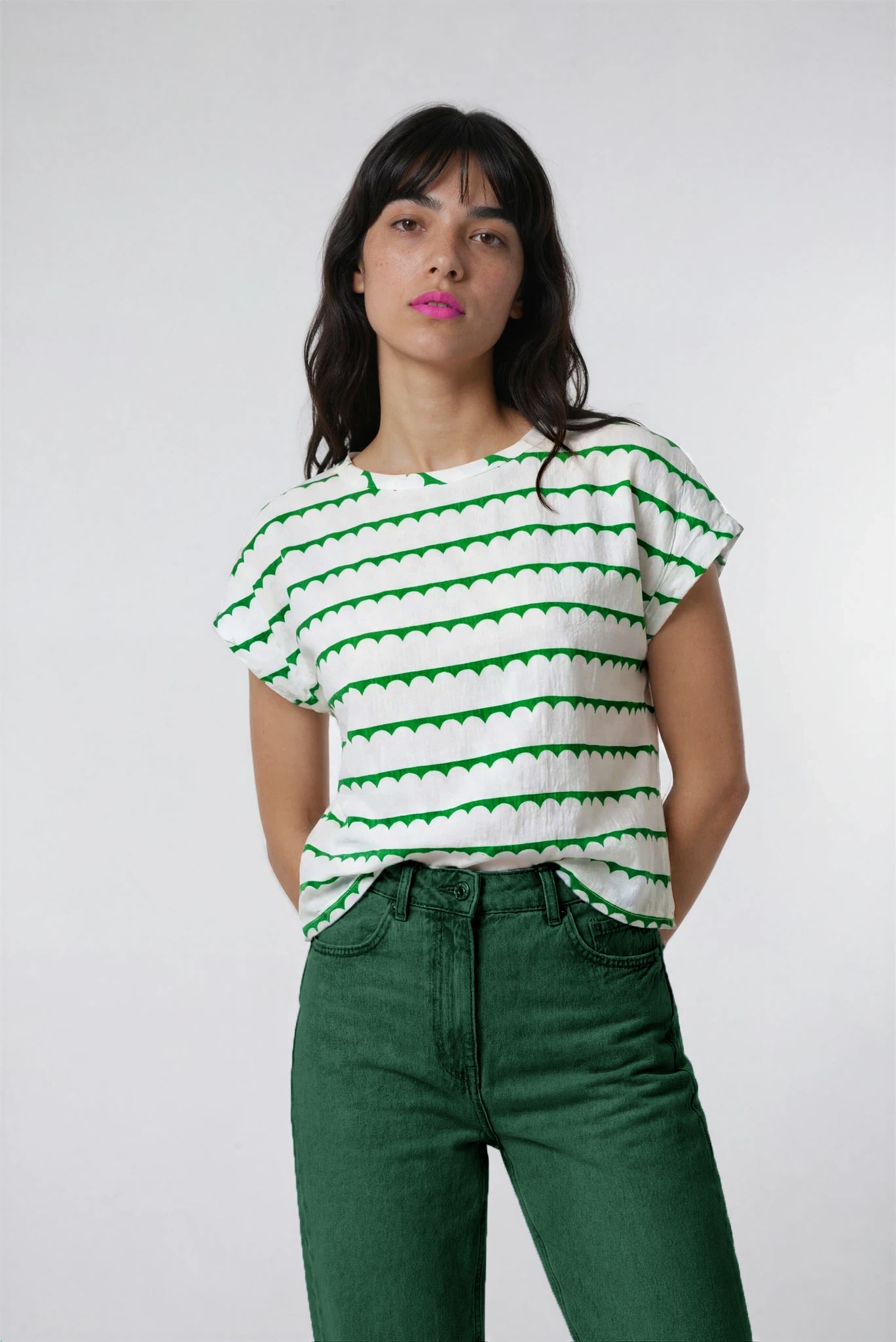 Green Hills cotton seersucker (sample S)