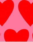 Red Hearts VISCOSE CREPE (CUT PIECE 40CM)