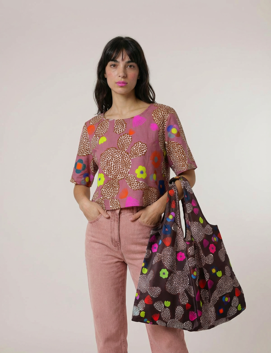 Neon Cacti Bloom Jersey Top