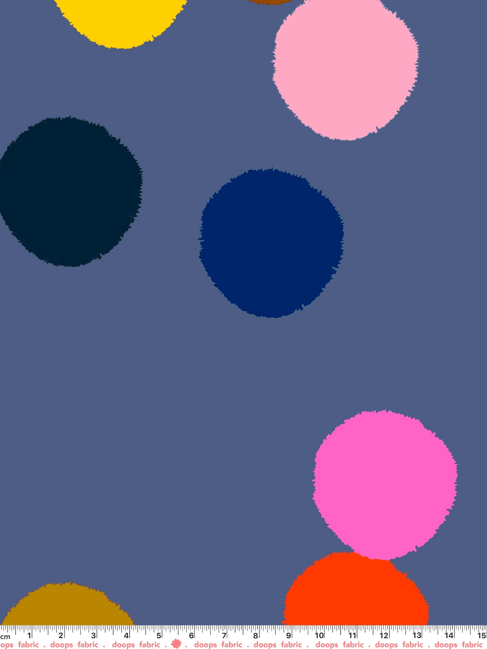 Large Confetti (blue) LINEN COTTON (CUT PIECE 1.8M )