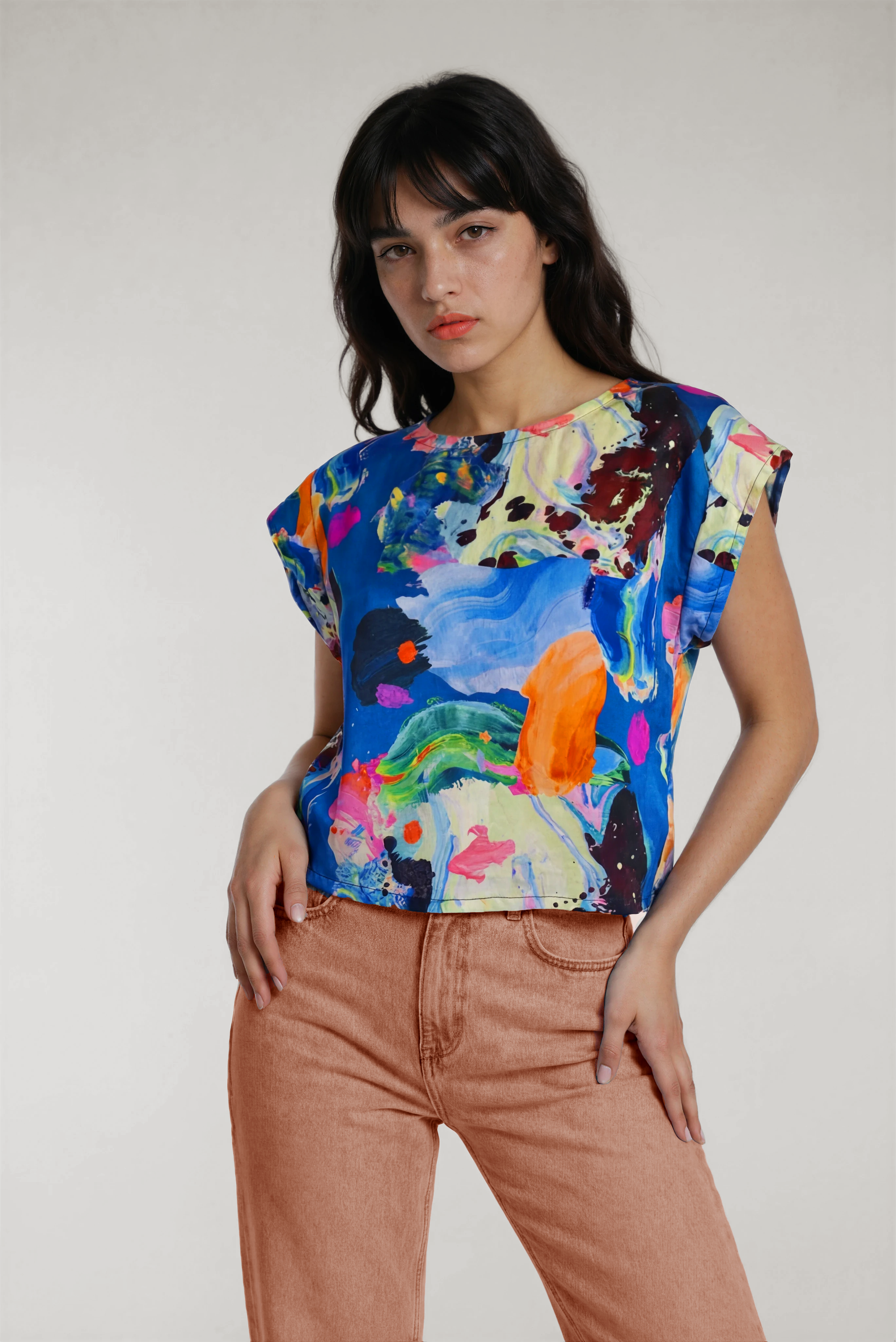 The Artist Way Splat cotton linen top