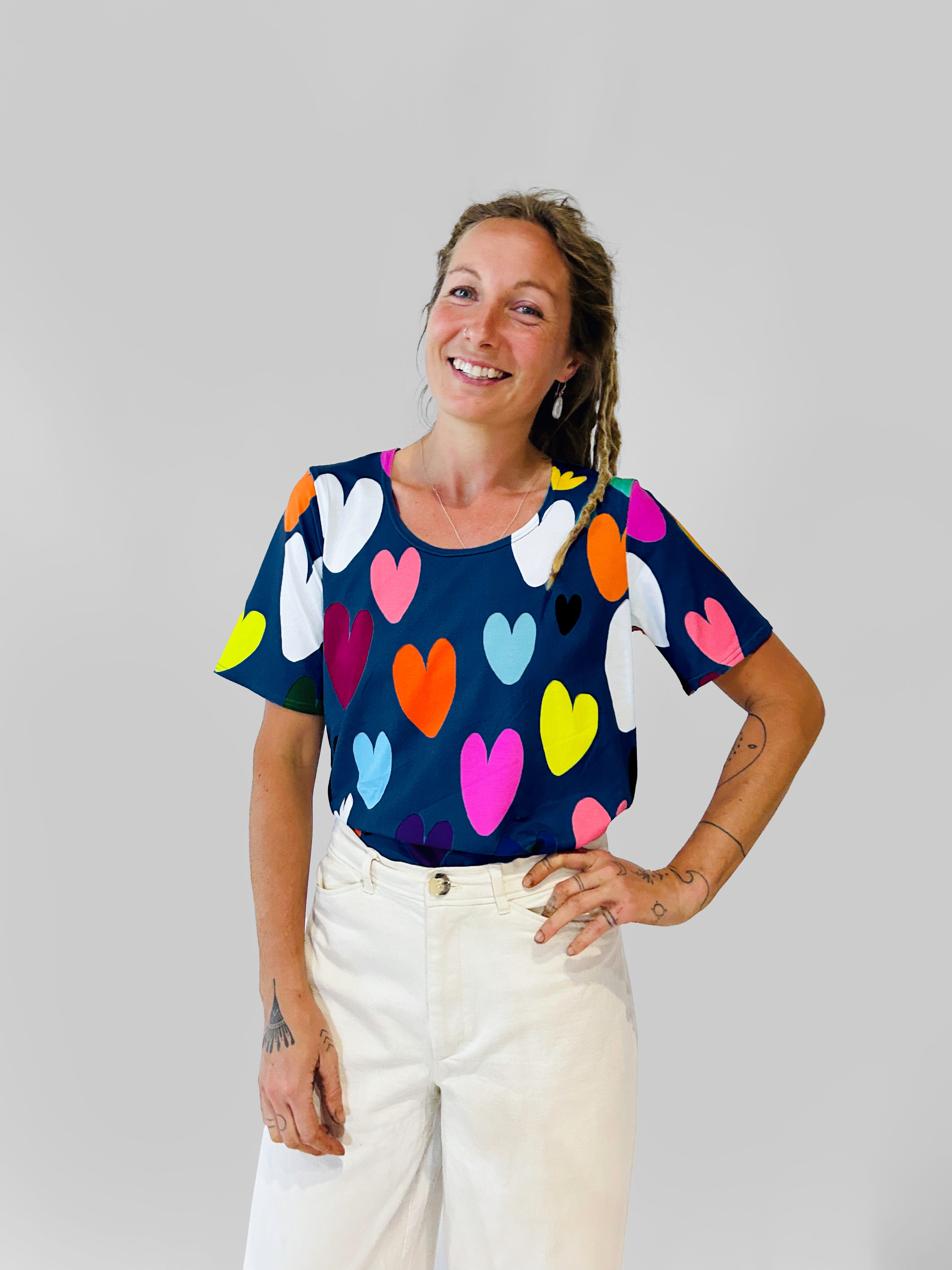 Doops Hearts Jersey (Navy) Hearts