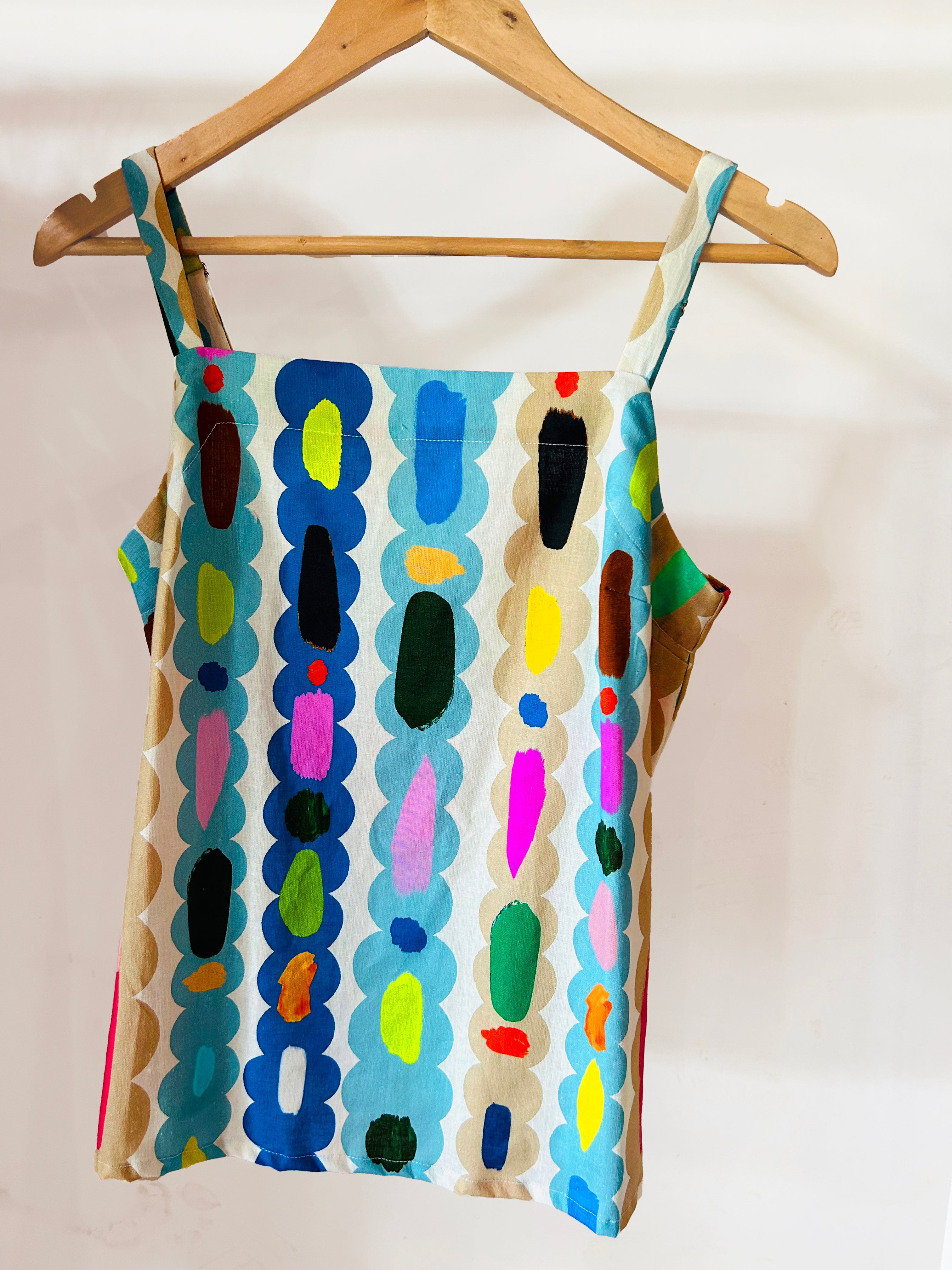 The Artist Shapes cotton linen top/sample