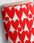 Sweet Red Love organic cotton linen (CUT PIECE 3M $45)