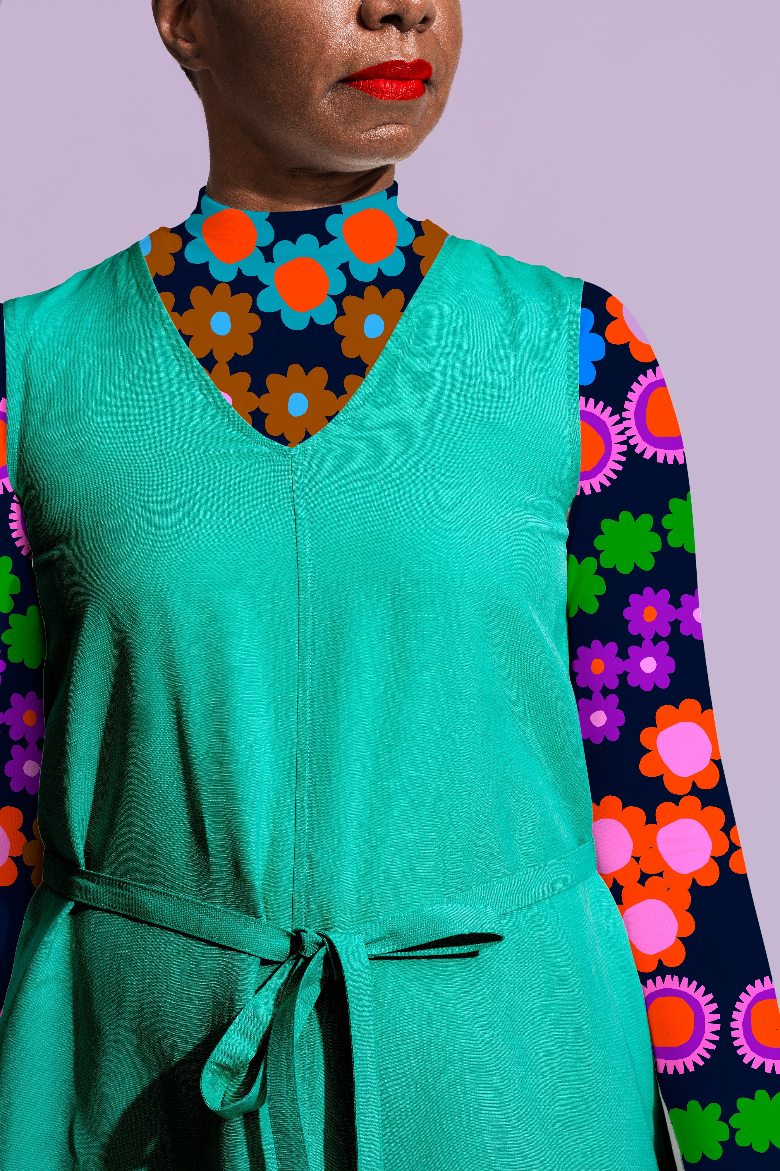 Flower Power jersey (CUT PIECE 2M $30)