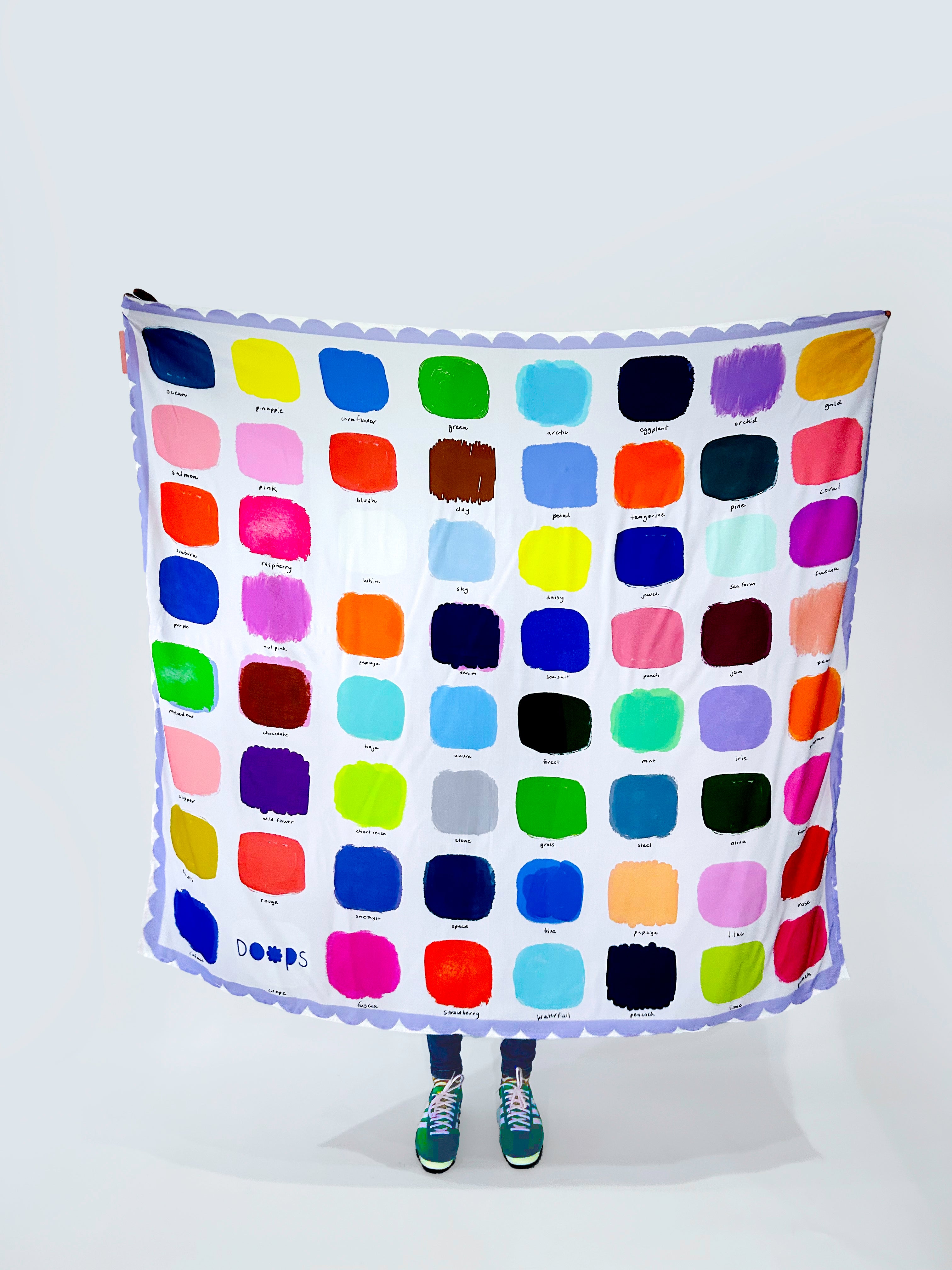 Colour Swatches 95% cotton 5% Silk Scarf/Sarong