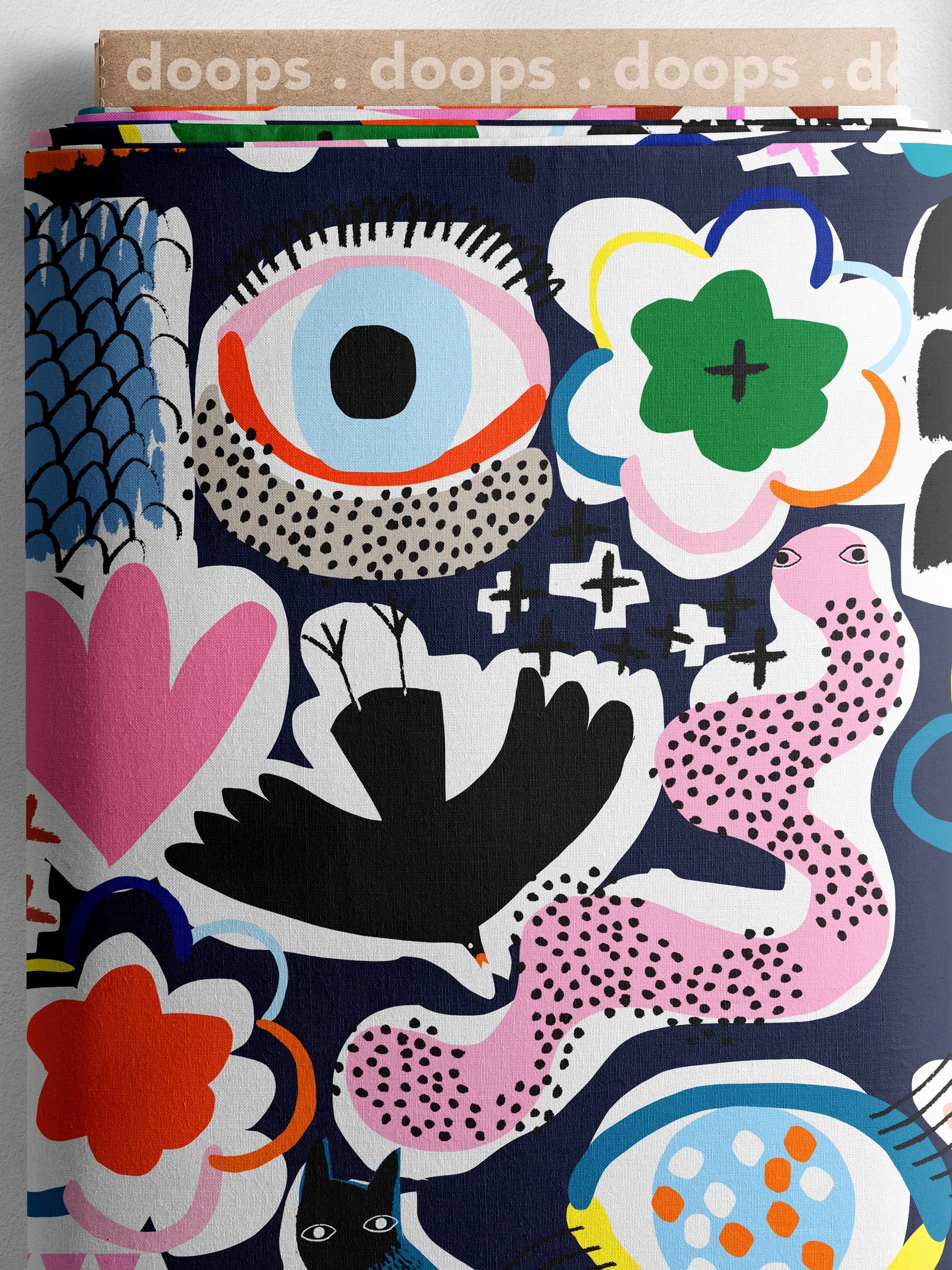Doops &amp; Loops cotton linen (CUT PIECE 1M $12)