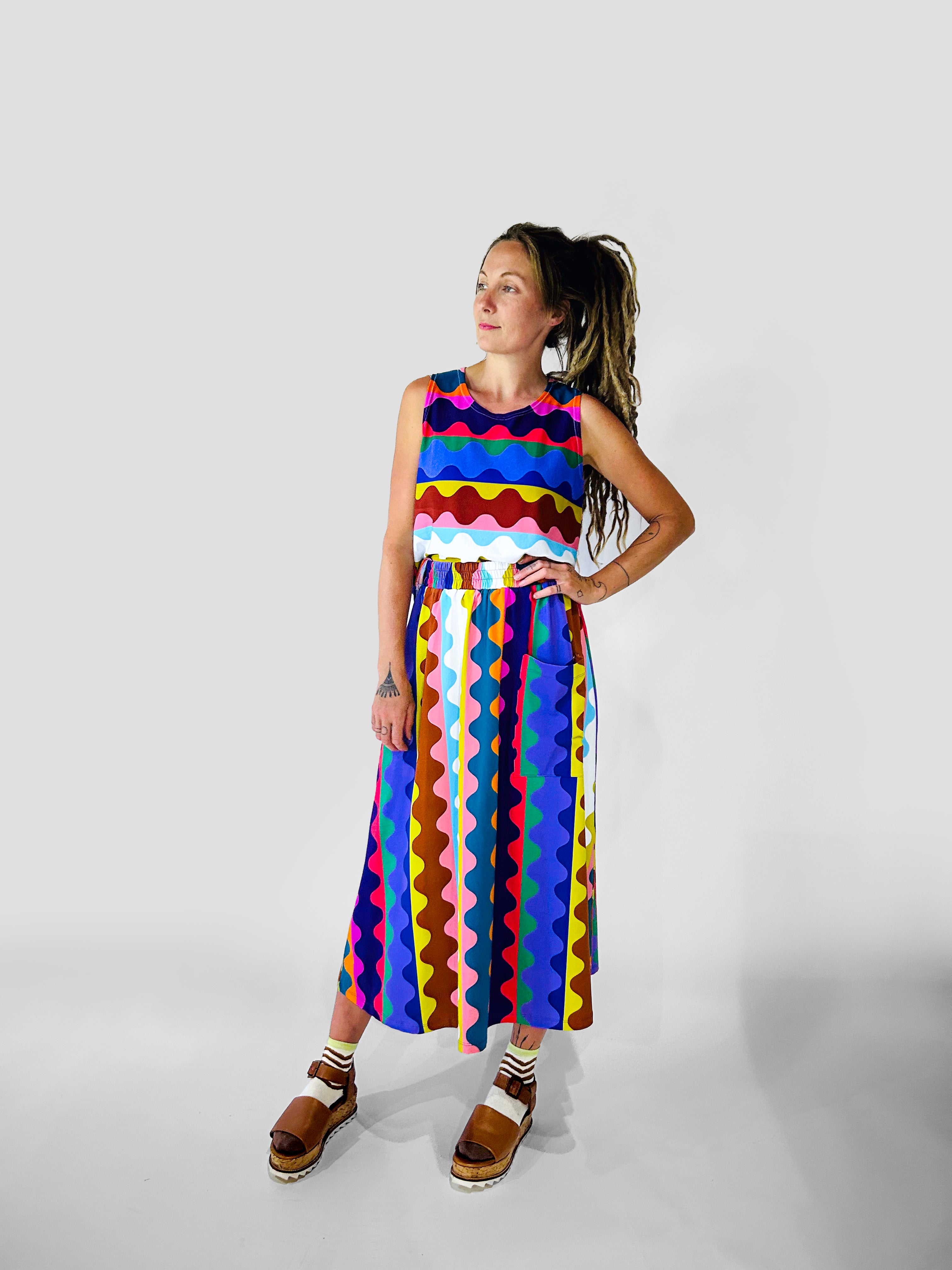 The Artist Colour Waves jersey skirt