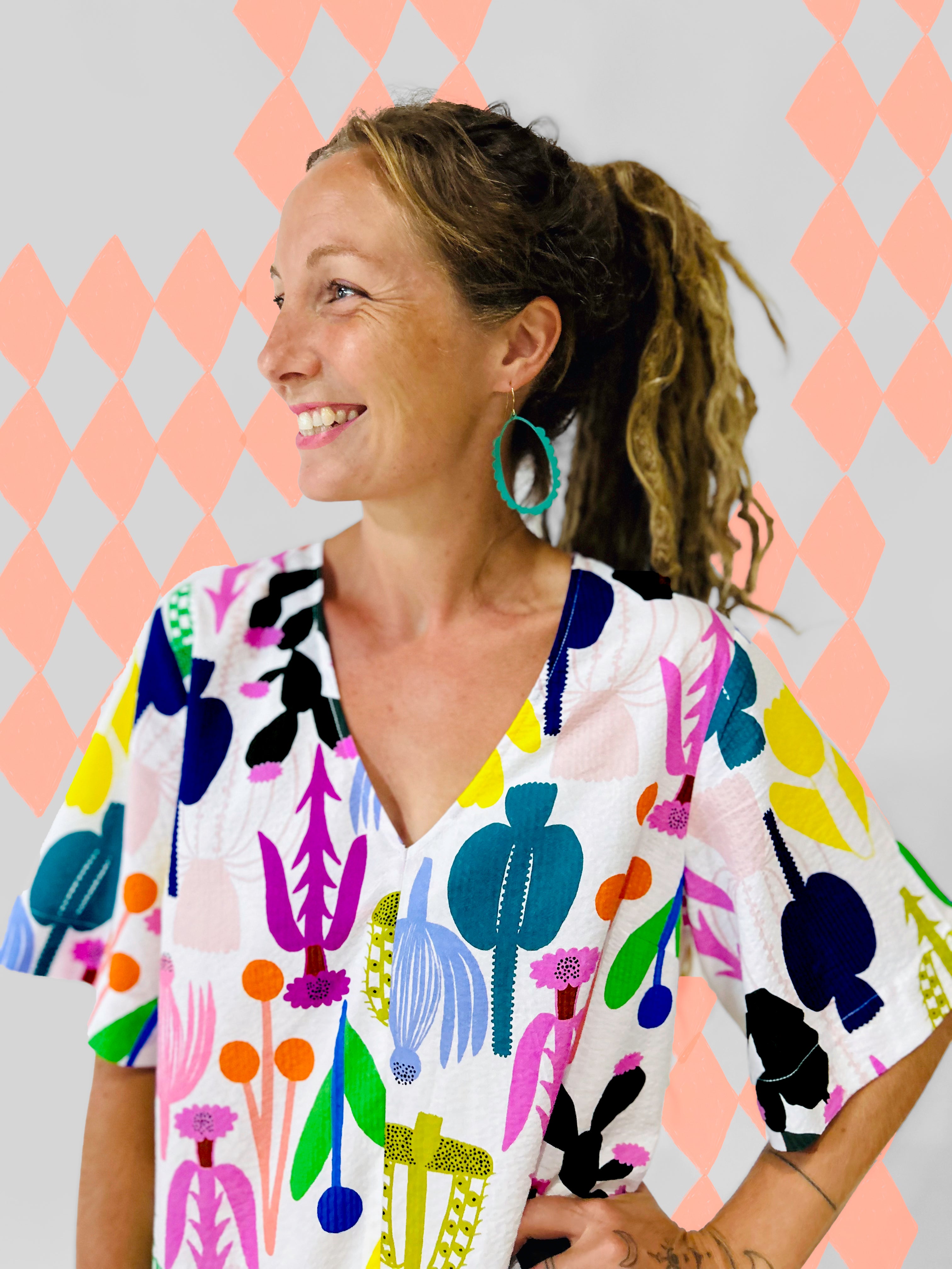 The Artist Garden 100% seersucker cotton dress