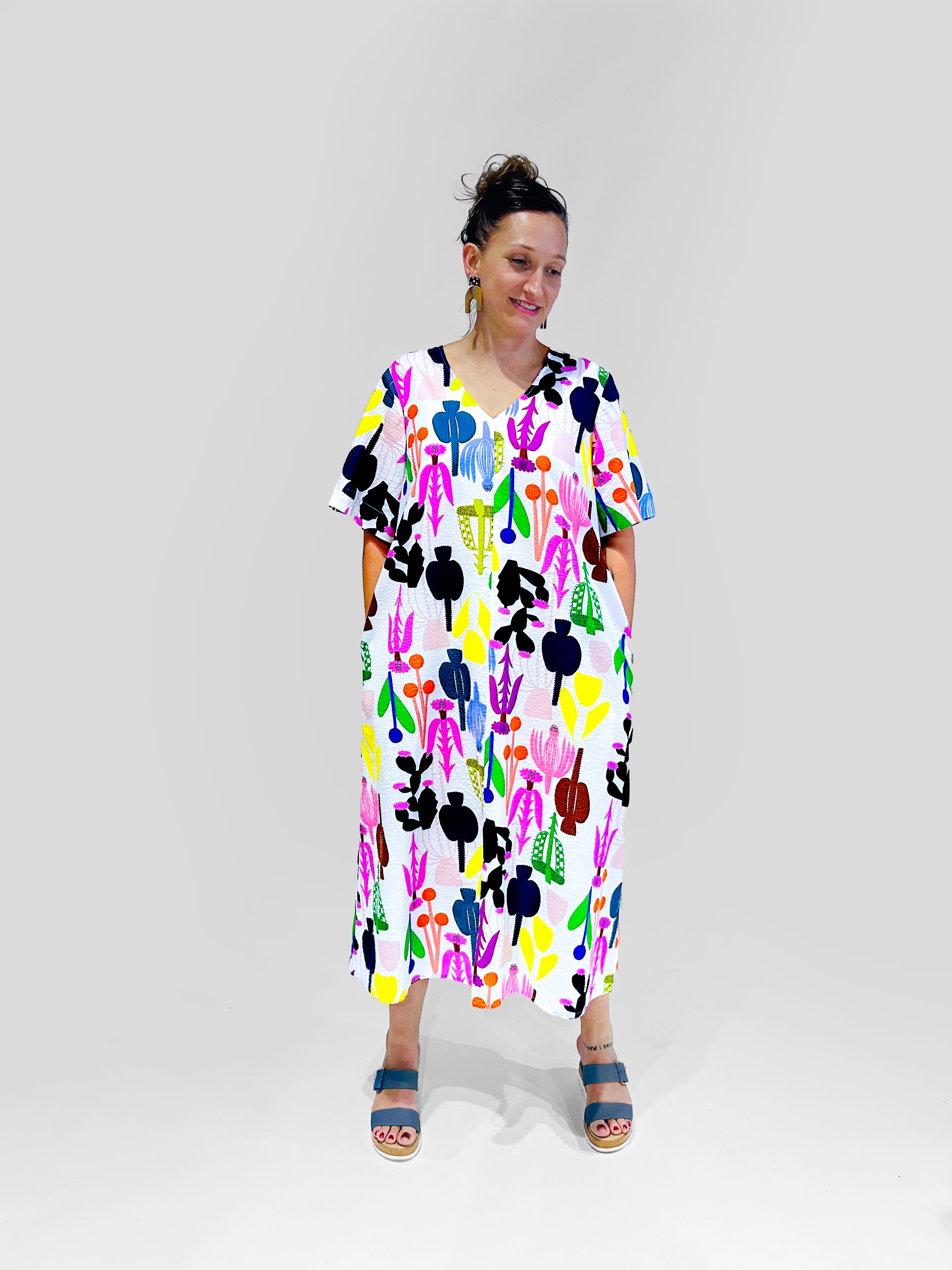 The Artist Garden 100% seersucker cotton dress