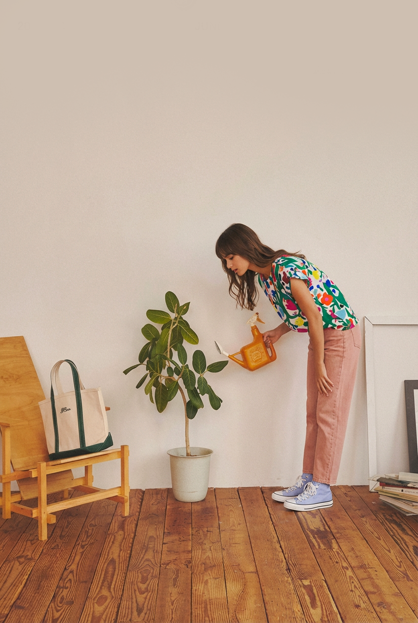 Mor Mor's Garden cotton linen top (white)