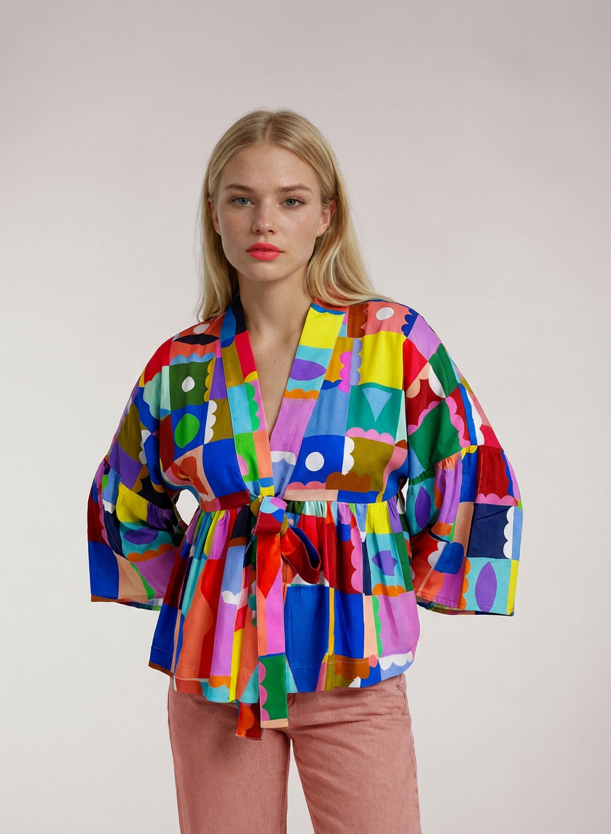 The Artist Colour Palette Kimono Top