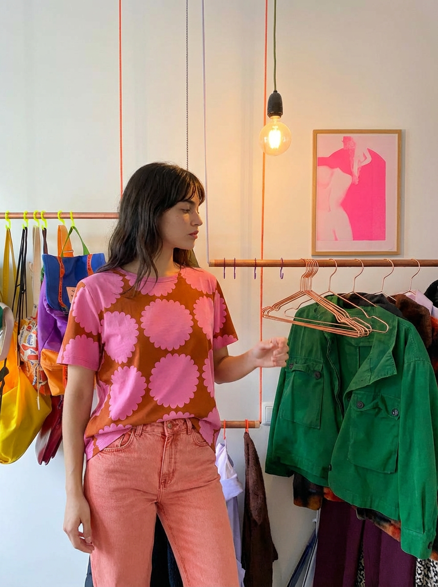 Pink Bloom Jersey Top ~ last ones