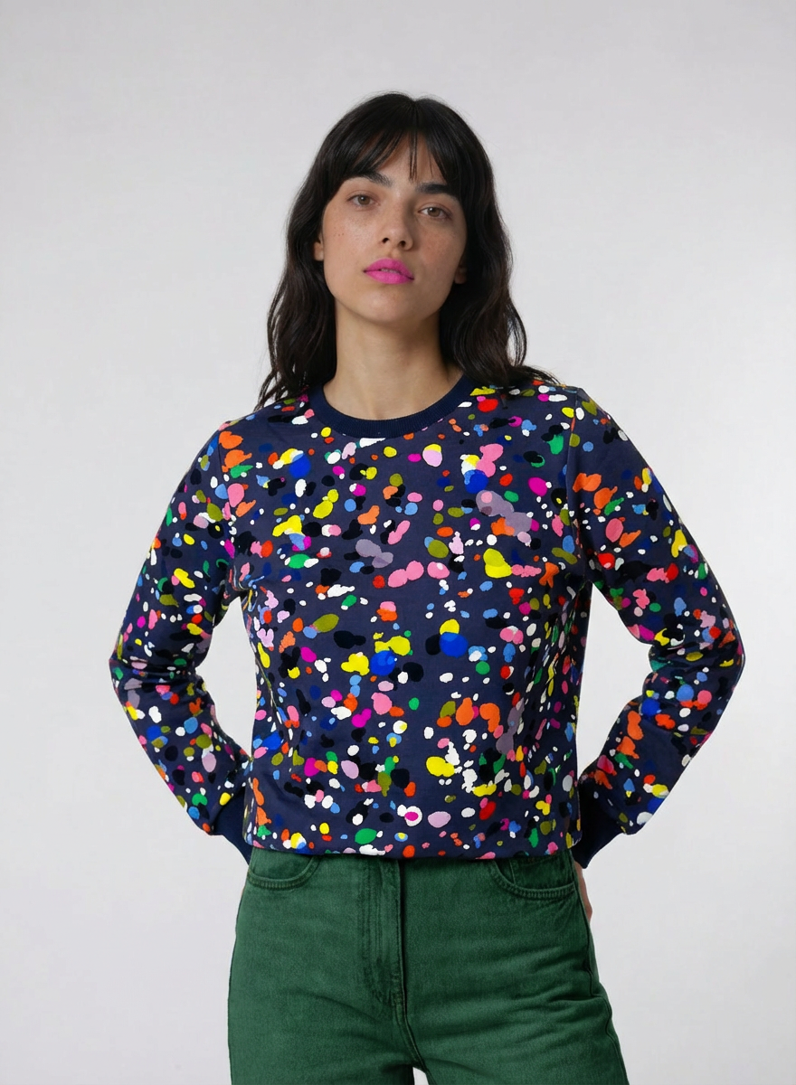 Dark Splat Splot Sweater