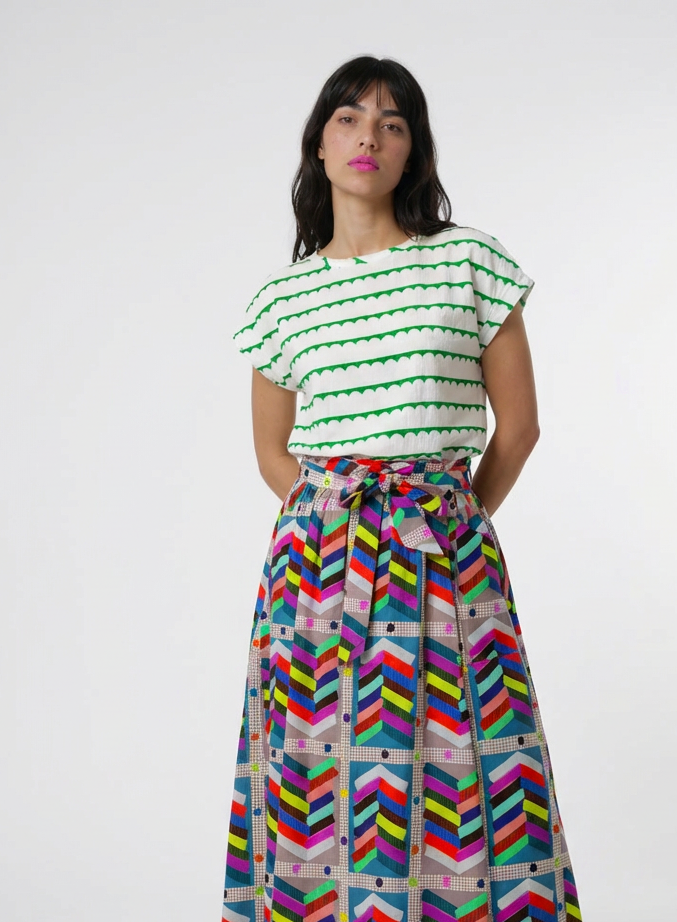 The Stitch seersucker skirt