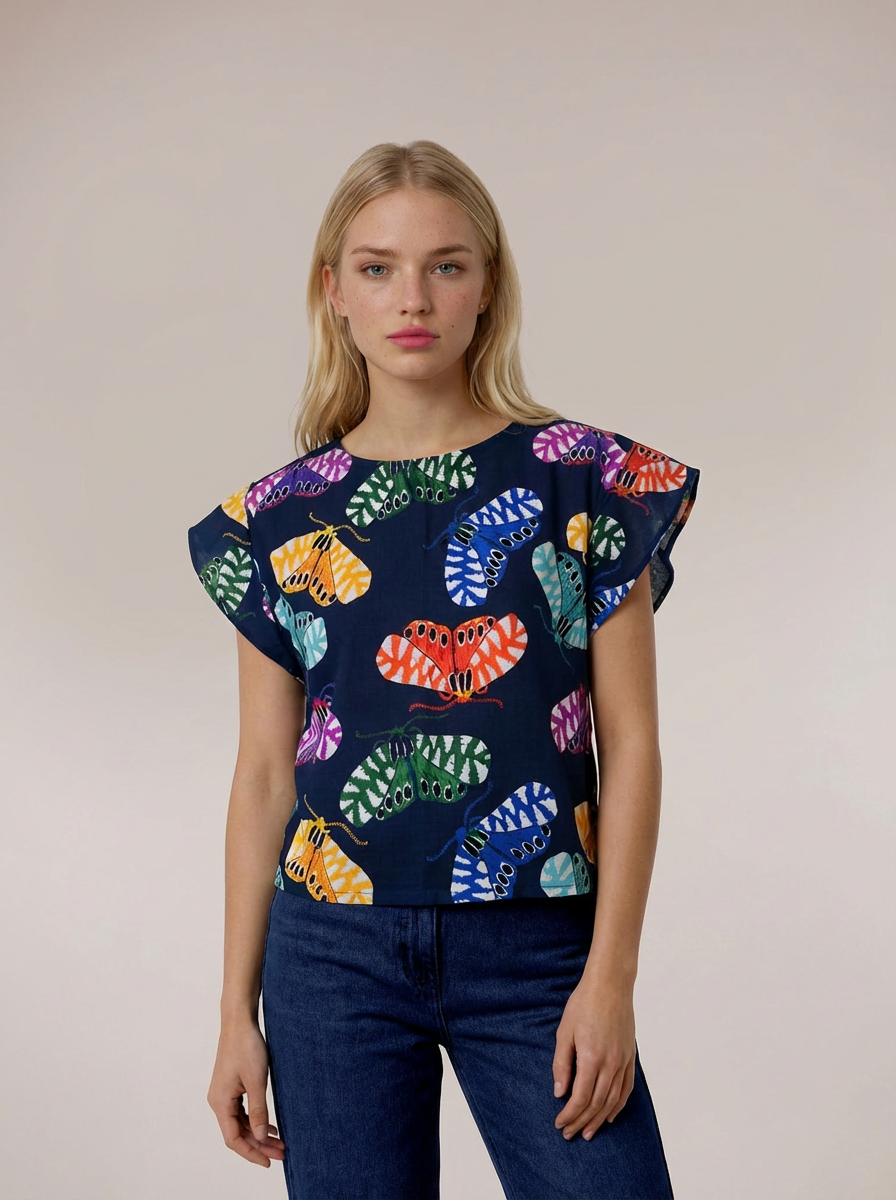 Moth cotton top ~ one off ~ S