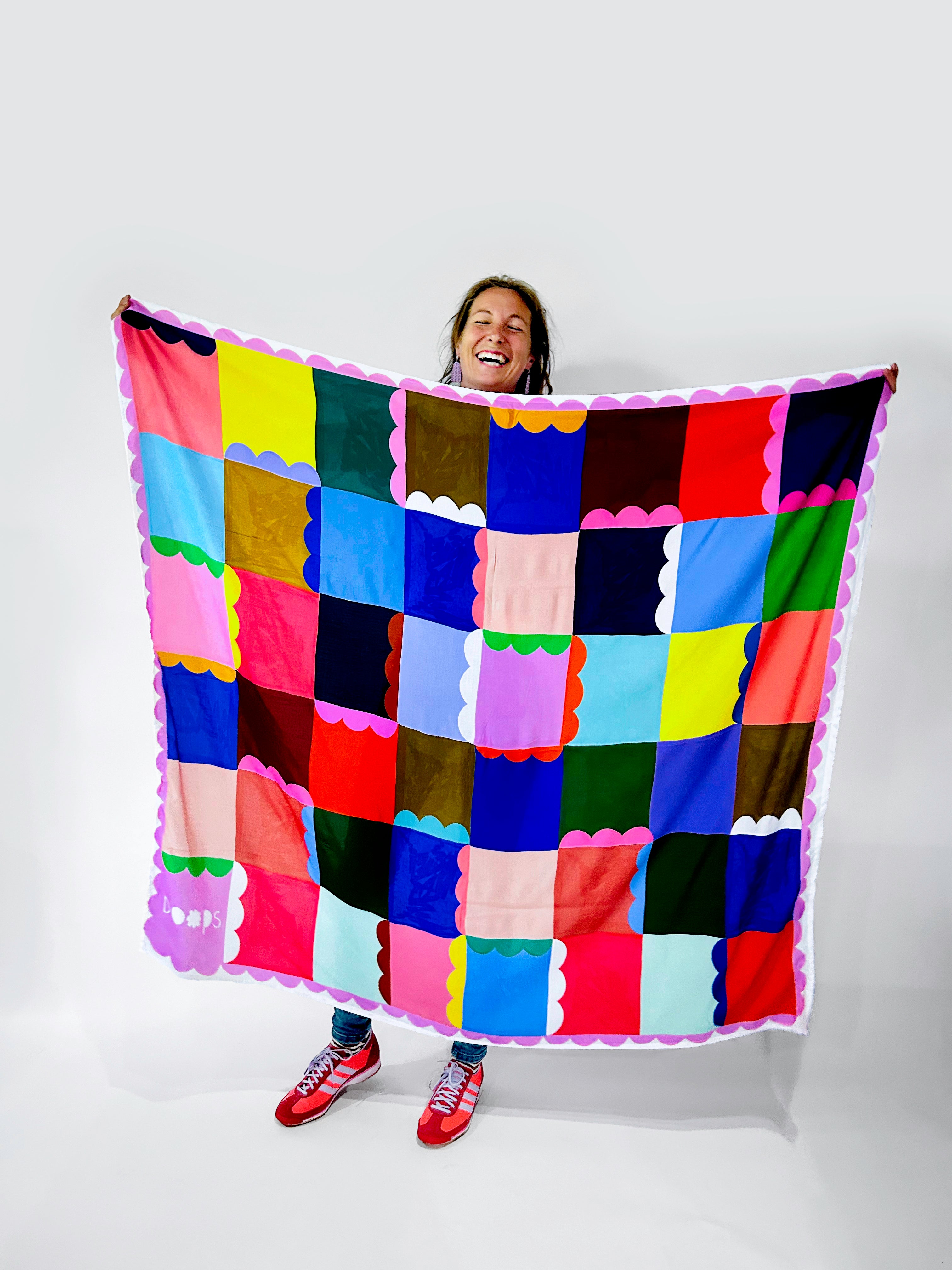 The Paint Check 95% cotton 5% Silk Scarf/Sarong