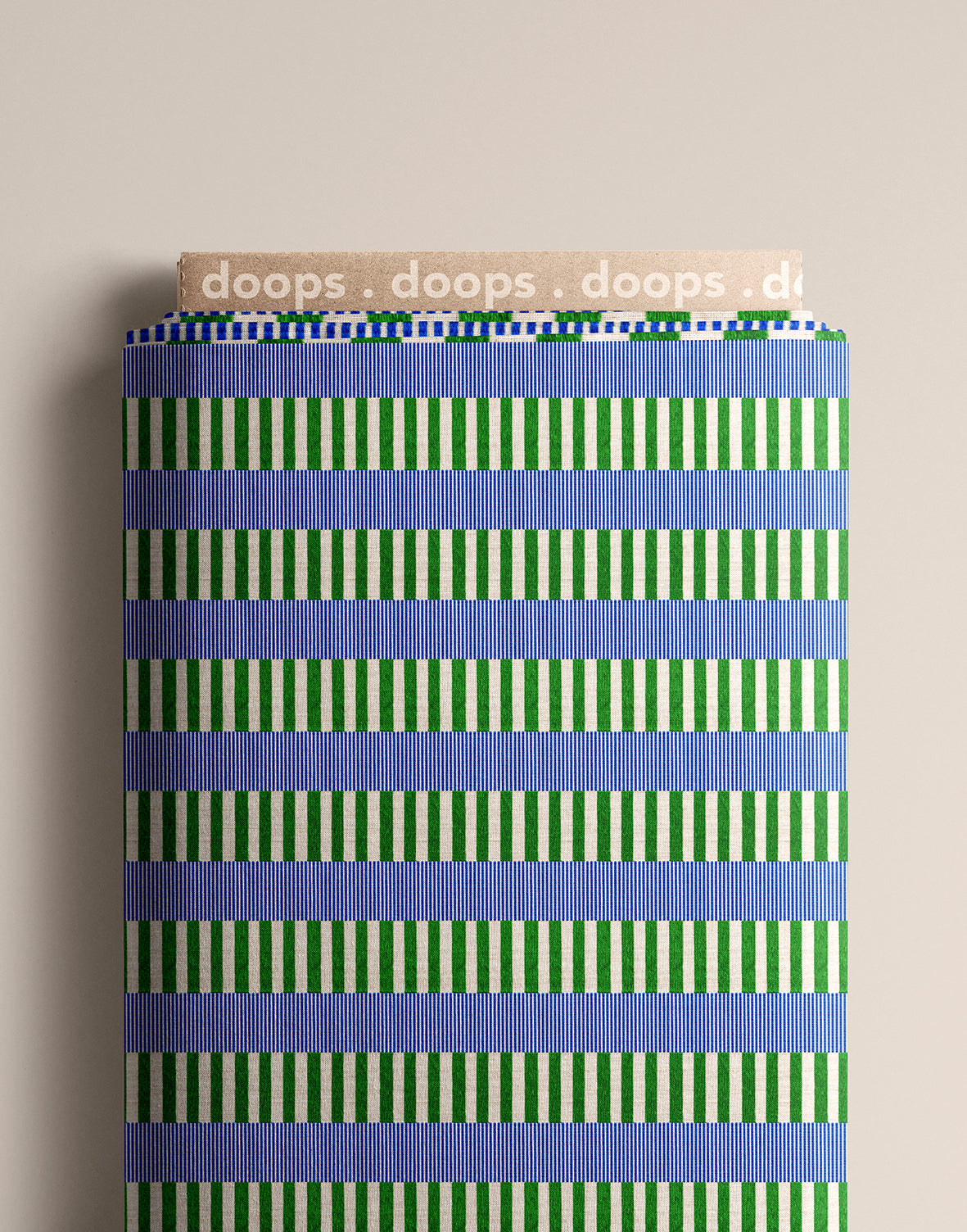 Green Stripe Weave (digitally embroidered)