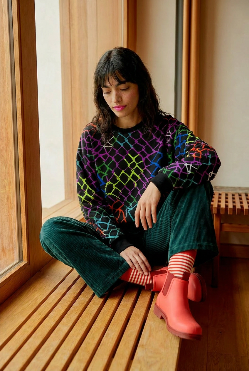Neon Knit ~ french terry jumper