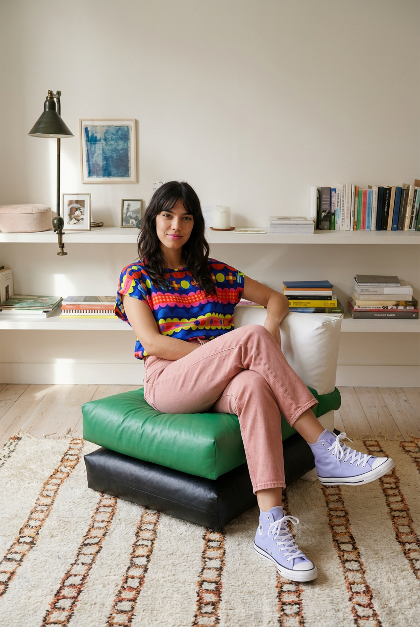 Sweet Fritti viscose crepe top