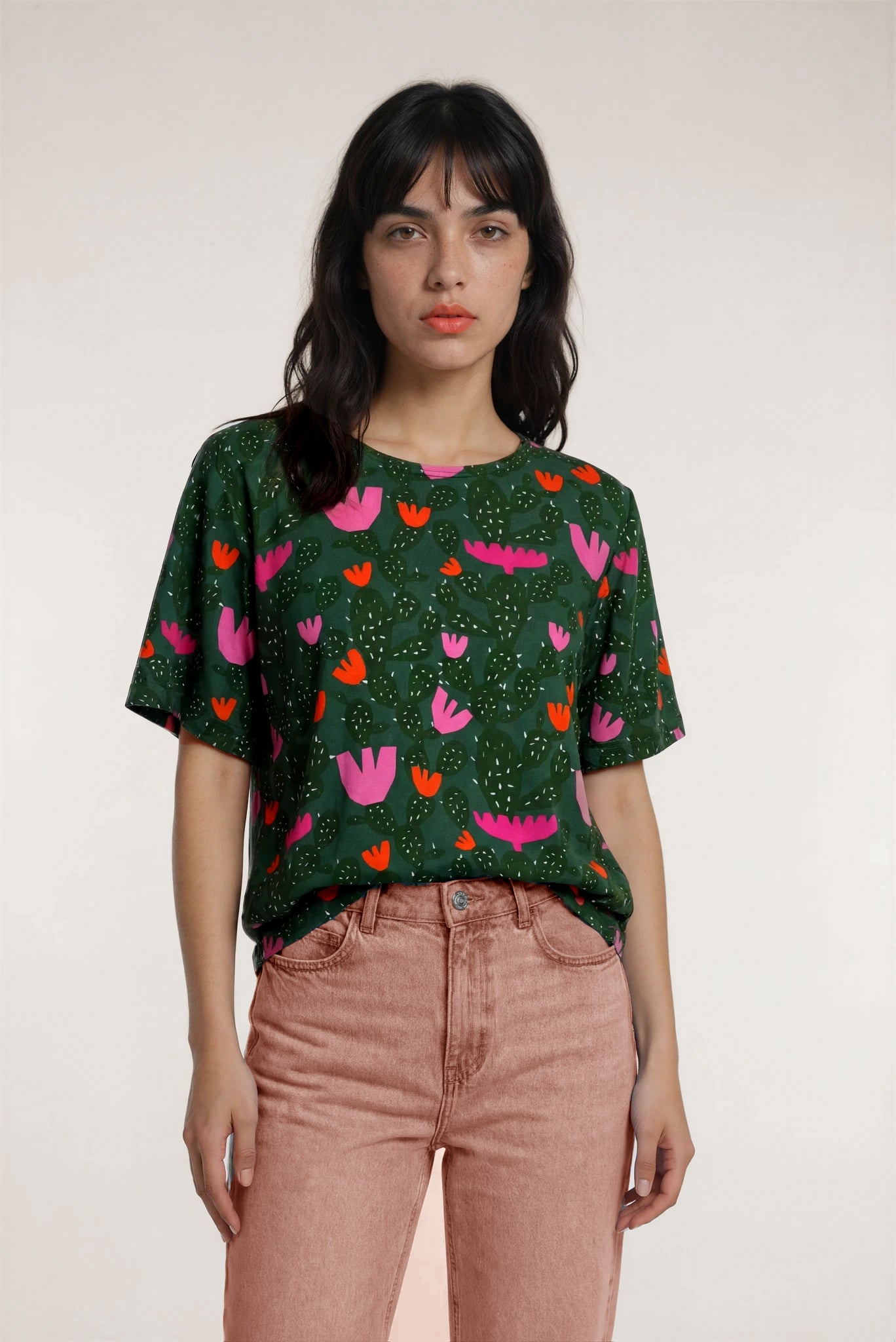 Cactus Blossom Jersey Top