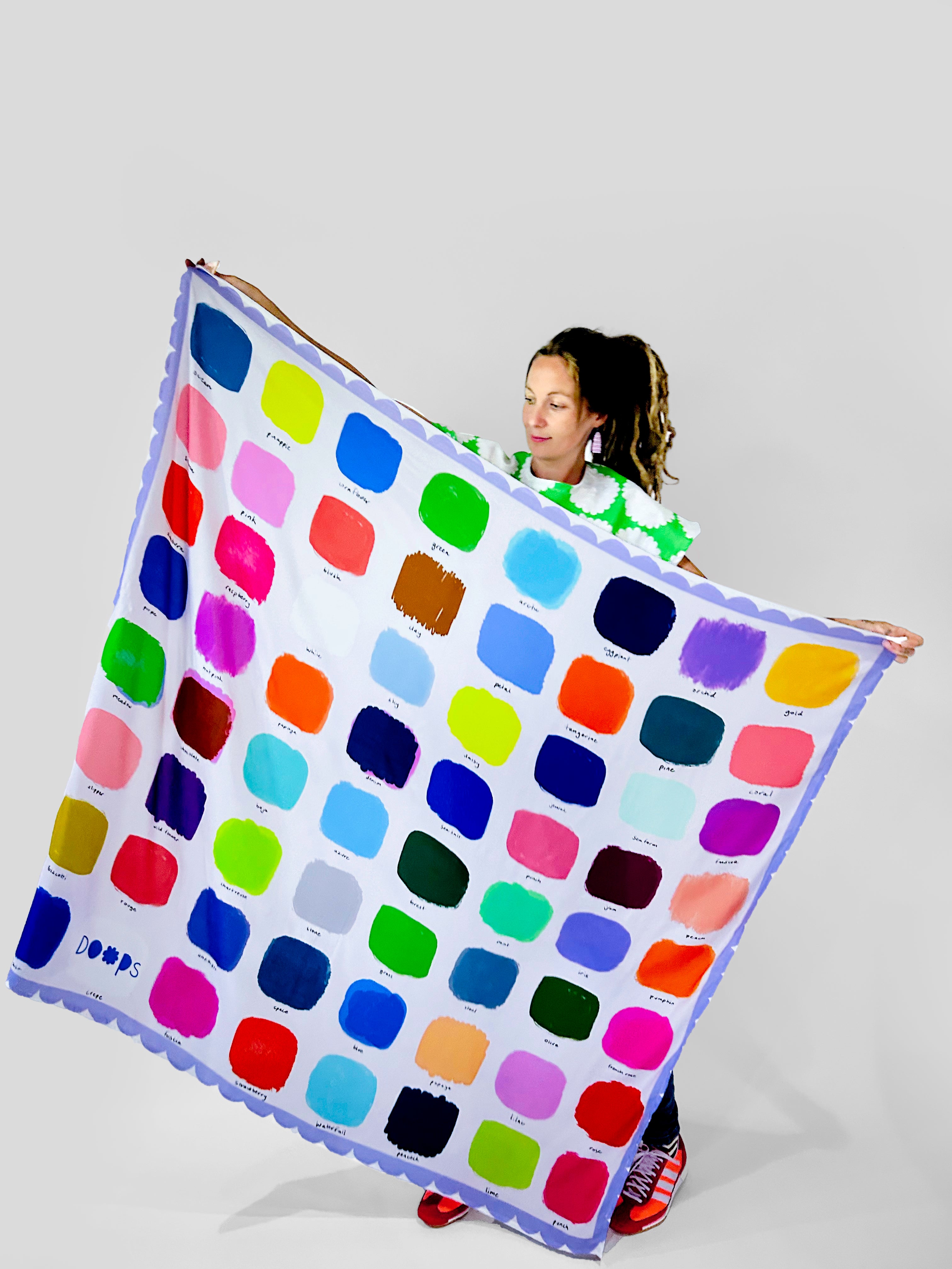 Colour Swatches 95% cotton 5% Silk Scarf/Sarong