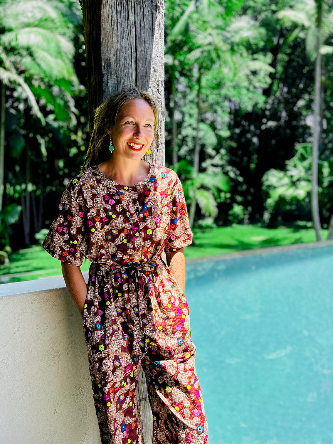 Cacti Play seersucker jumpsuit