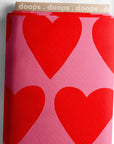 Red Hearts cotton (CUT PIECE 1.45M)