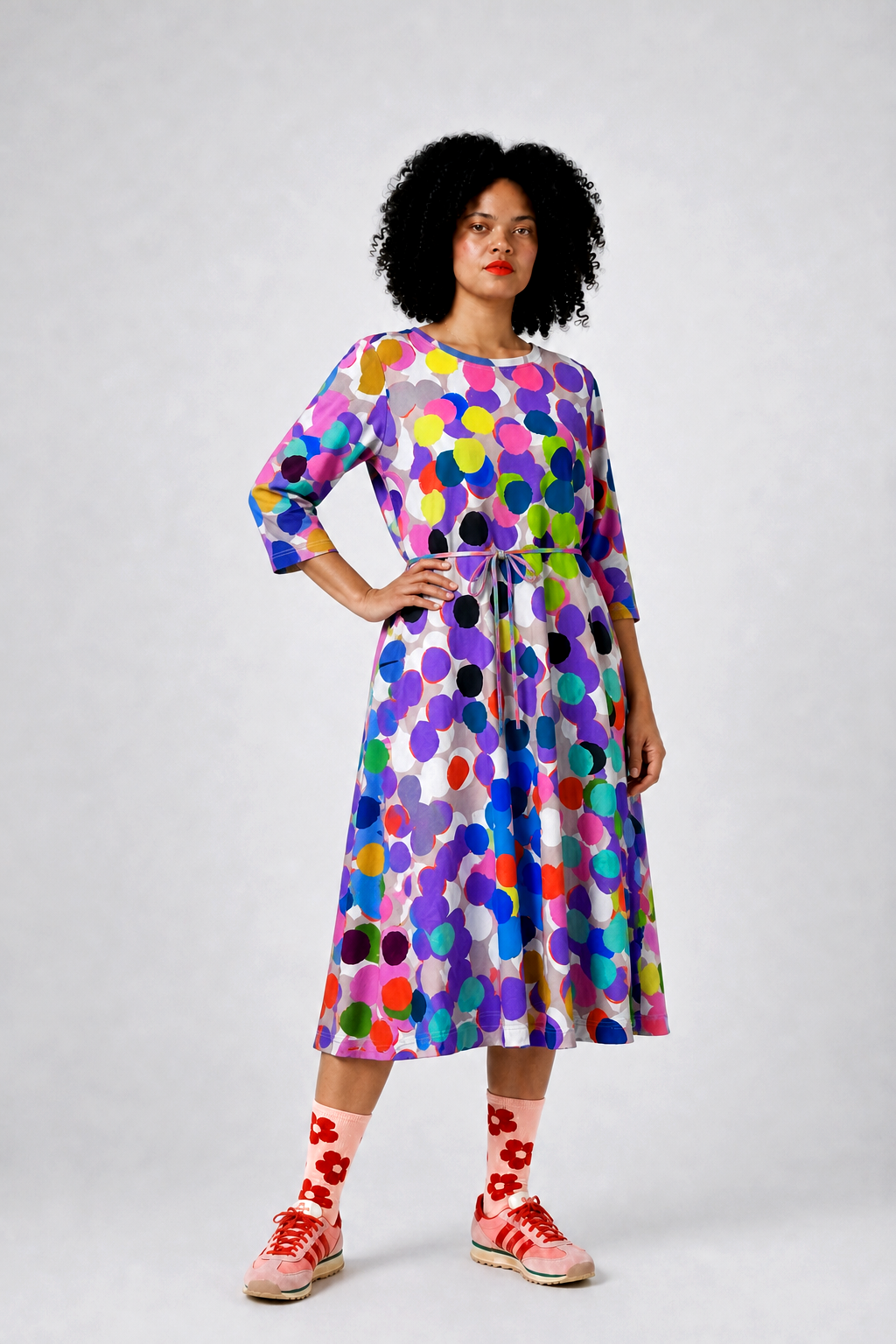 Confetti Pop/large scale print Jersey Dress