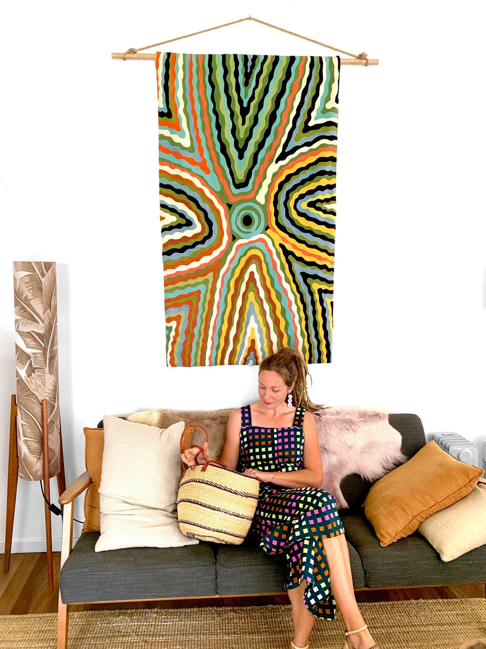 Lumo Check cotton seersucker (CUT PIECE 1.2M $15)