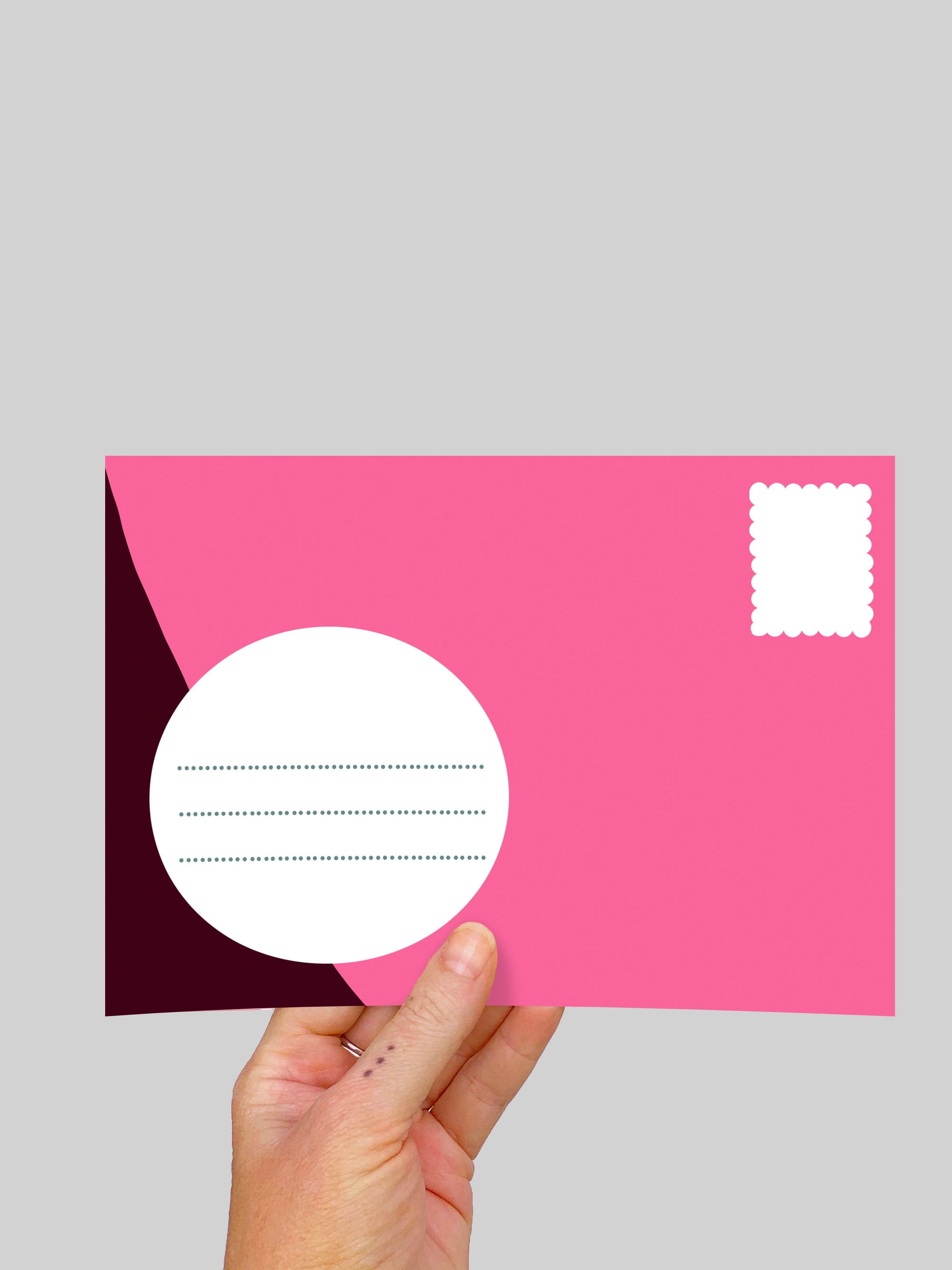 Pink Twist (large) A5 Postcard (4631585488992)
