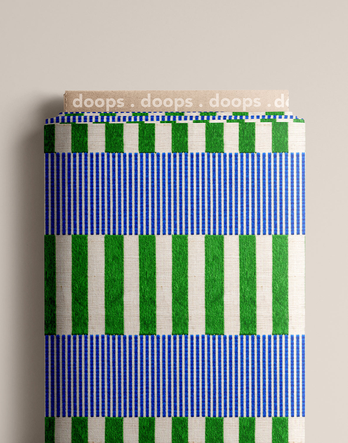 Green Stripe Weave (digitally embroidered)
