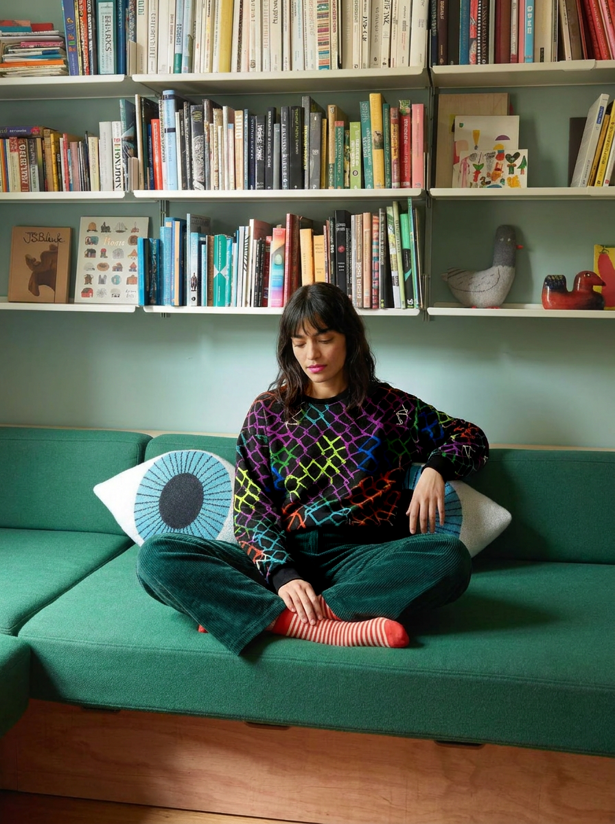 Neon Knit ~ french terry jumper