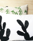 Linen Cactus pillow cases (screen printed) original doops piece