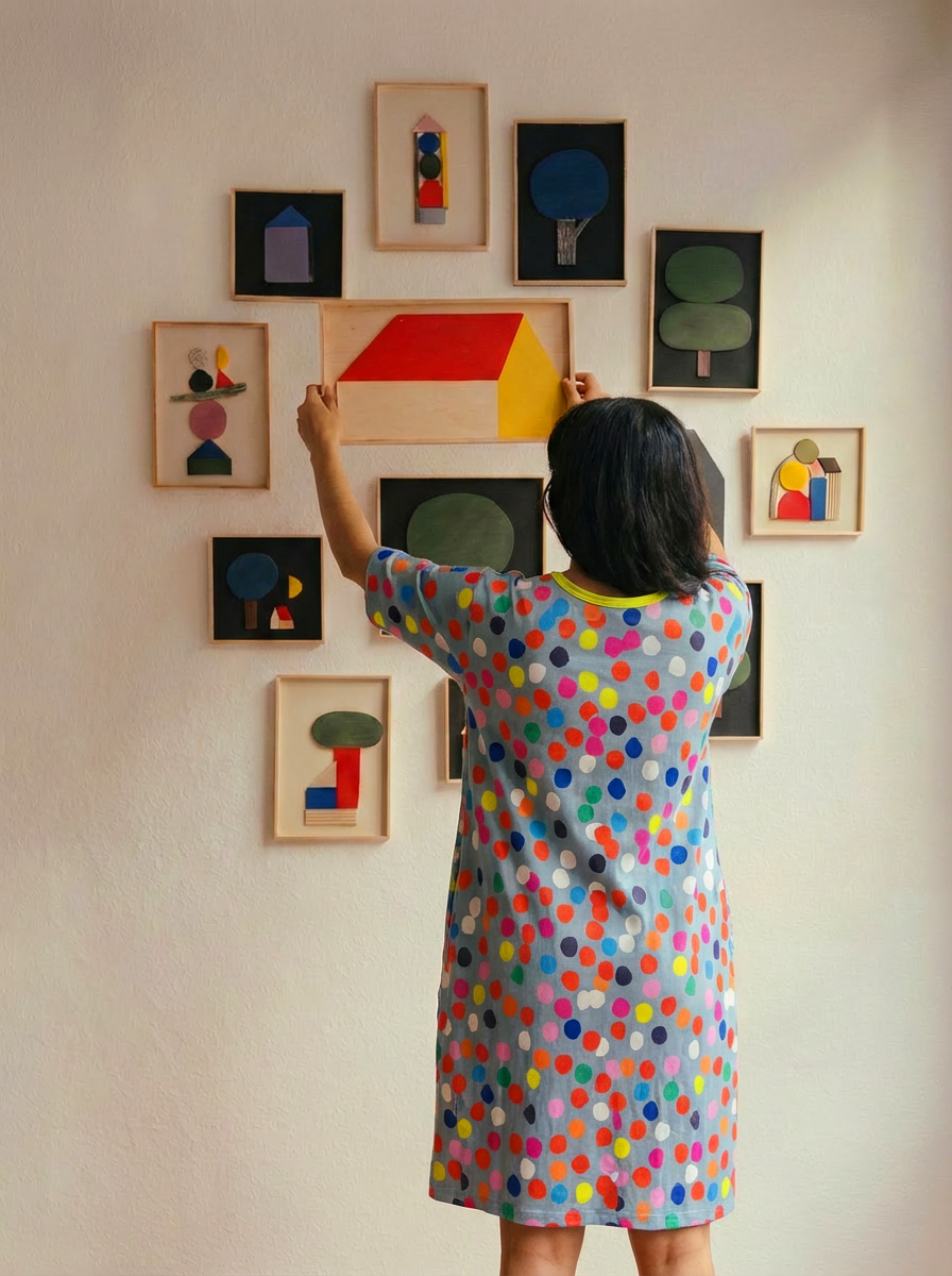Paint Dot Jersey Dress