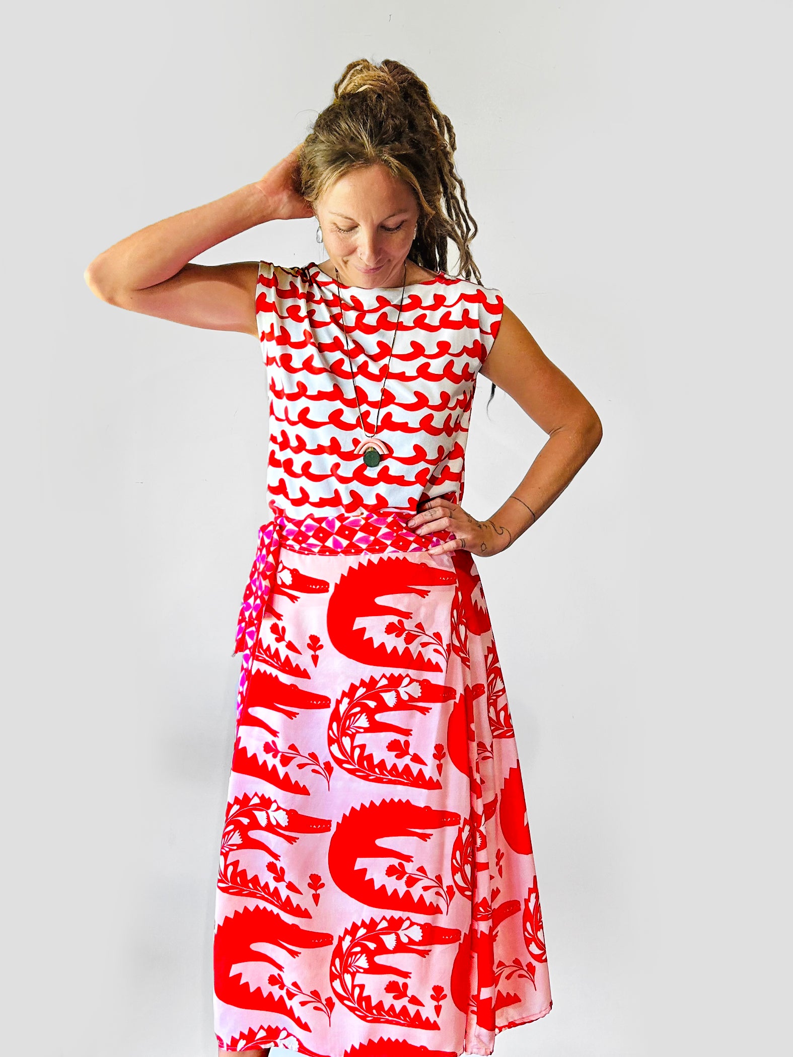 Red Ripples Jersey T&#39;shirt Last One