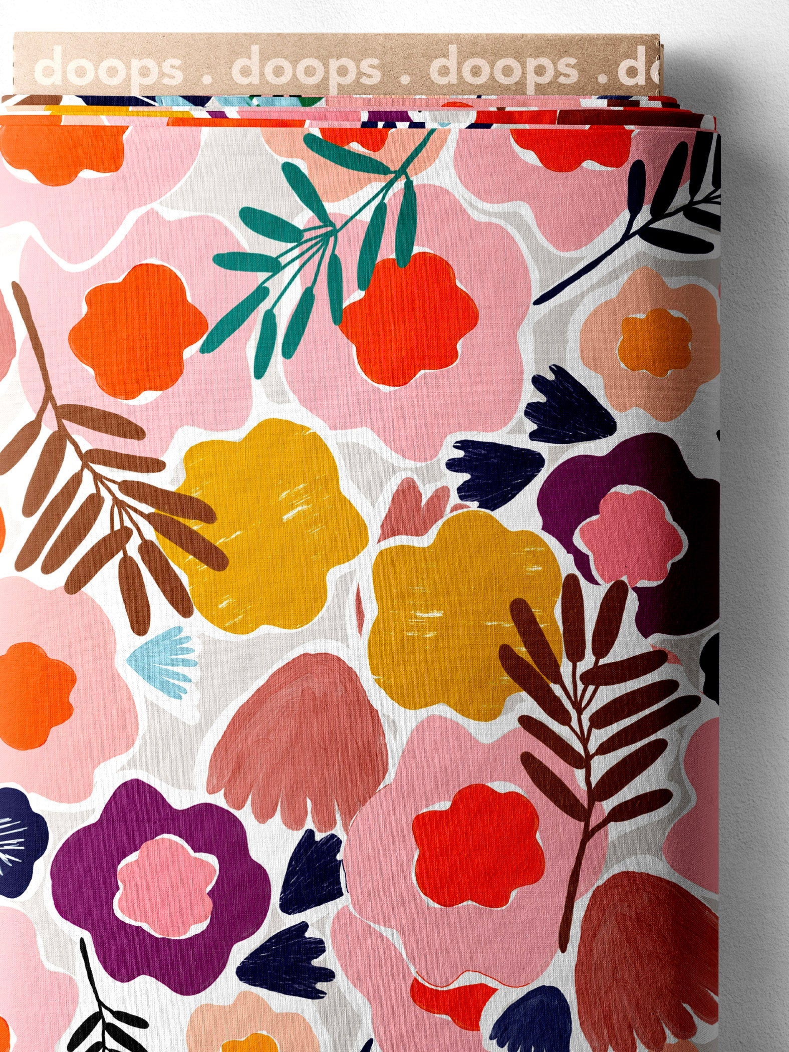 Blooming Blossom cotton linen (cut piece 50cm) small scale