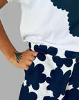 SAMPLES! Marine Bloom 100% linen cotton pants