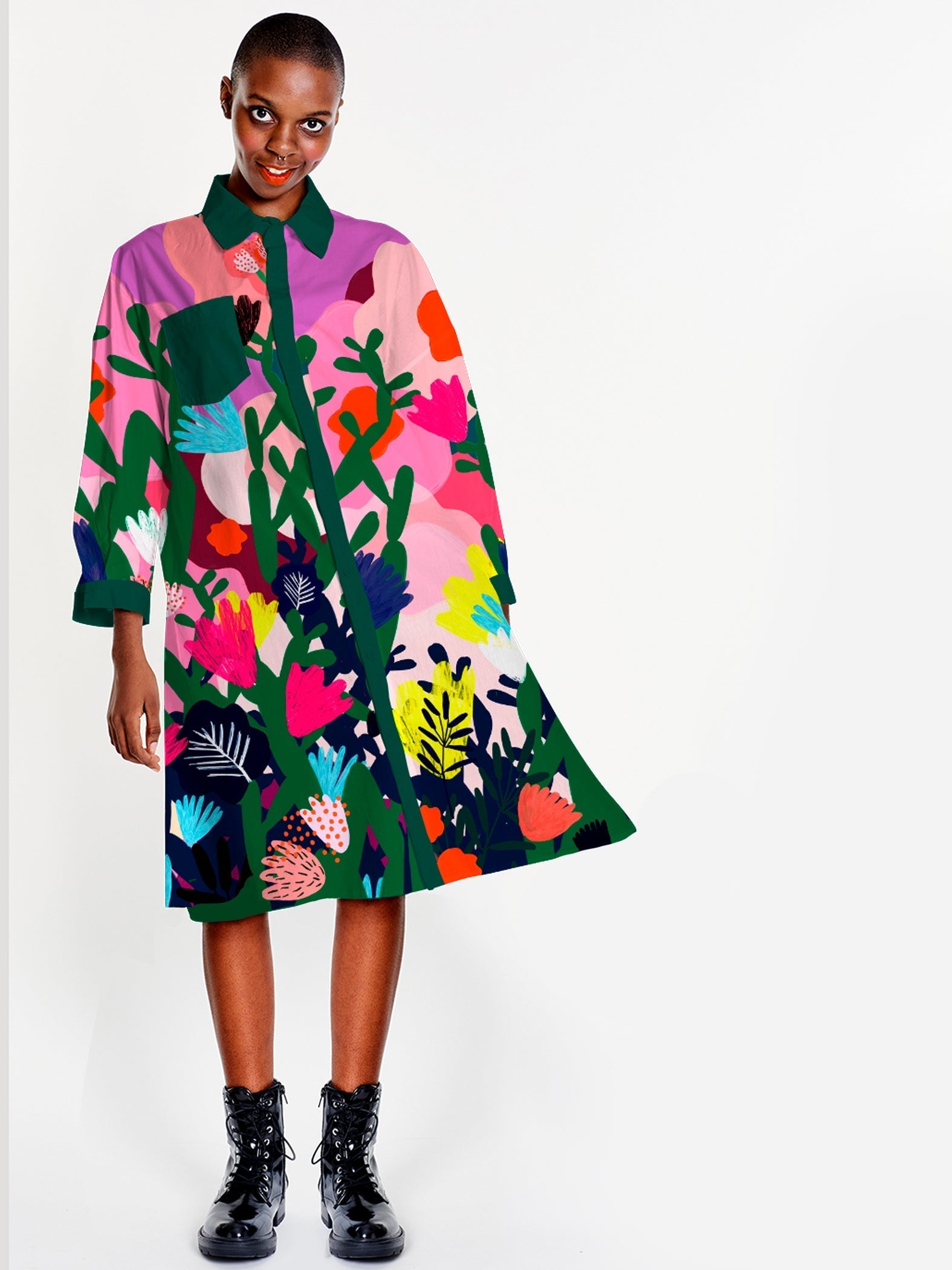 Mor Mor&#39;s Garden viscose crepe (CUT PIECE 2.2M $35)